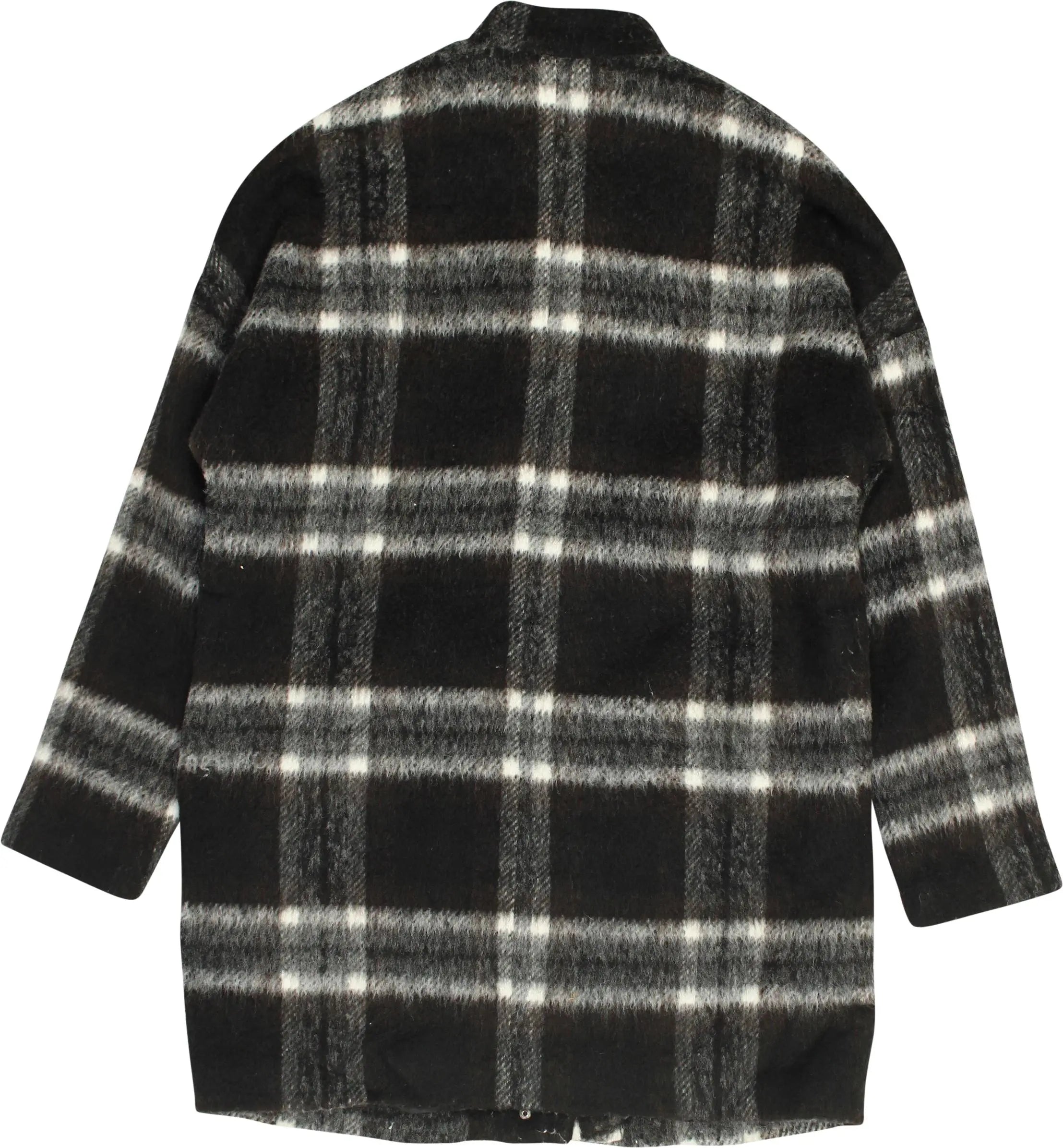 H&M - Checked Coat- ThriftTale.com - Vintage and second handclothing
