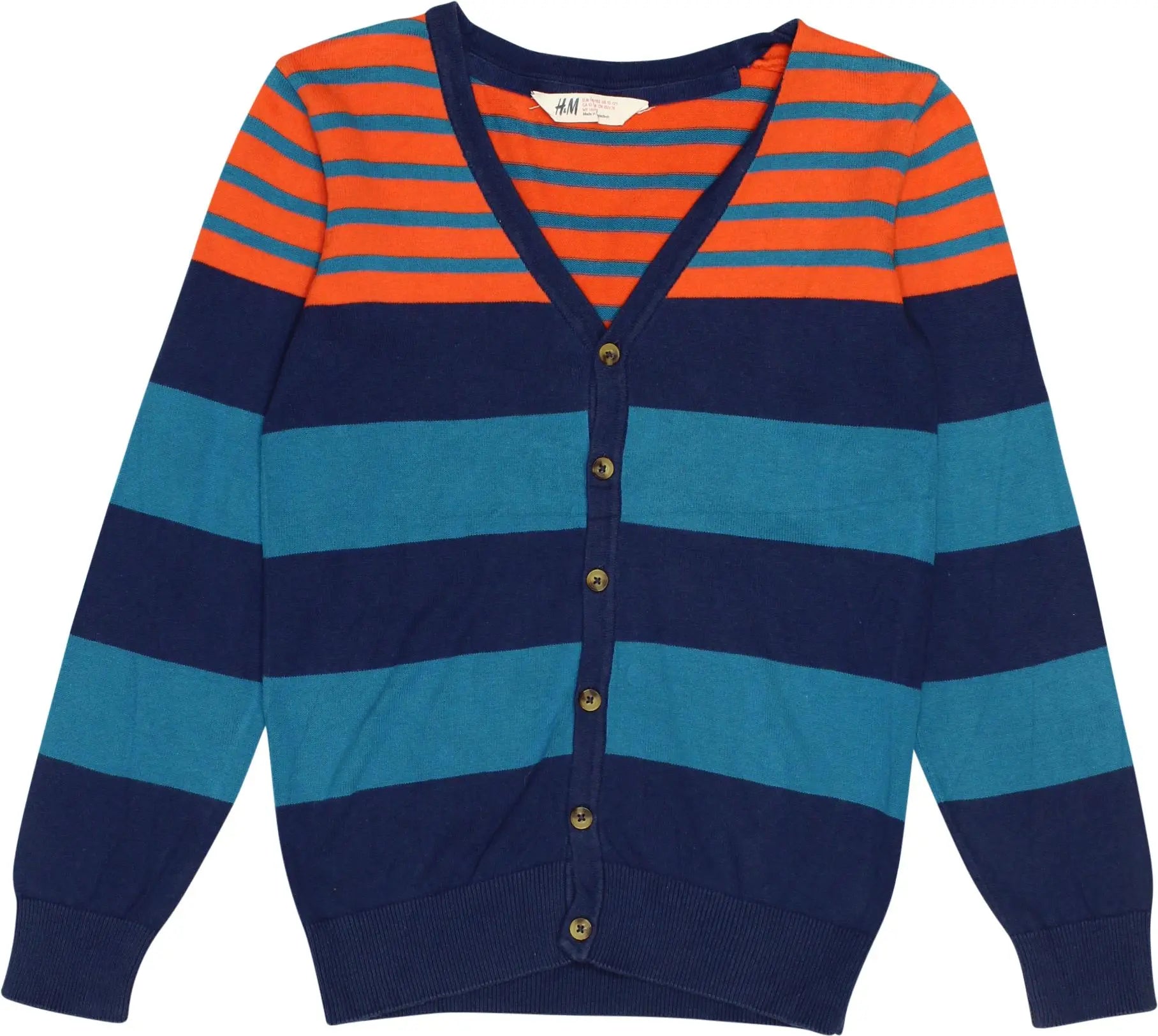 H&M - Colourful Striped Cardigan- ThriftTale.com - Vintage and second handclothing