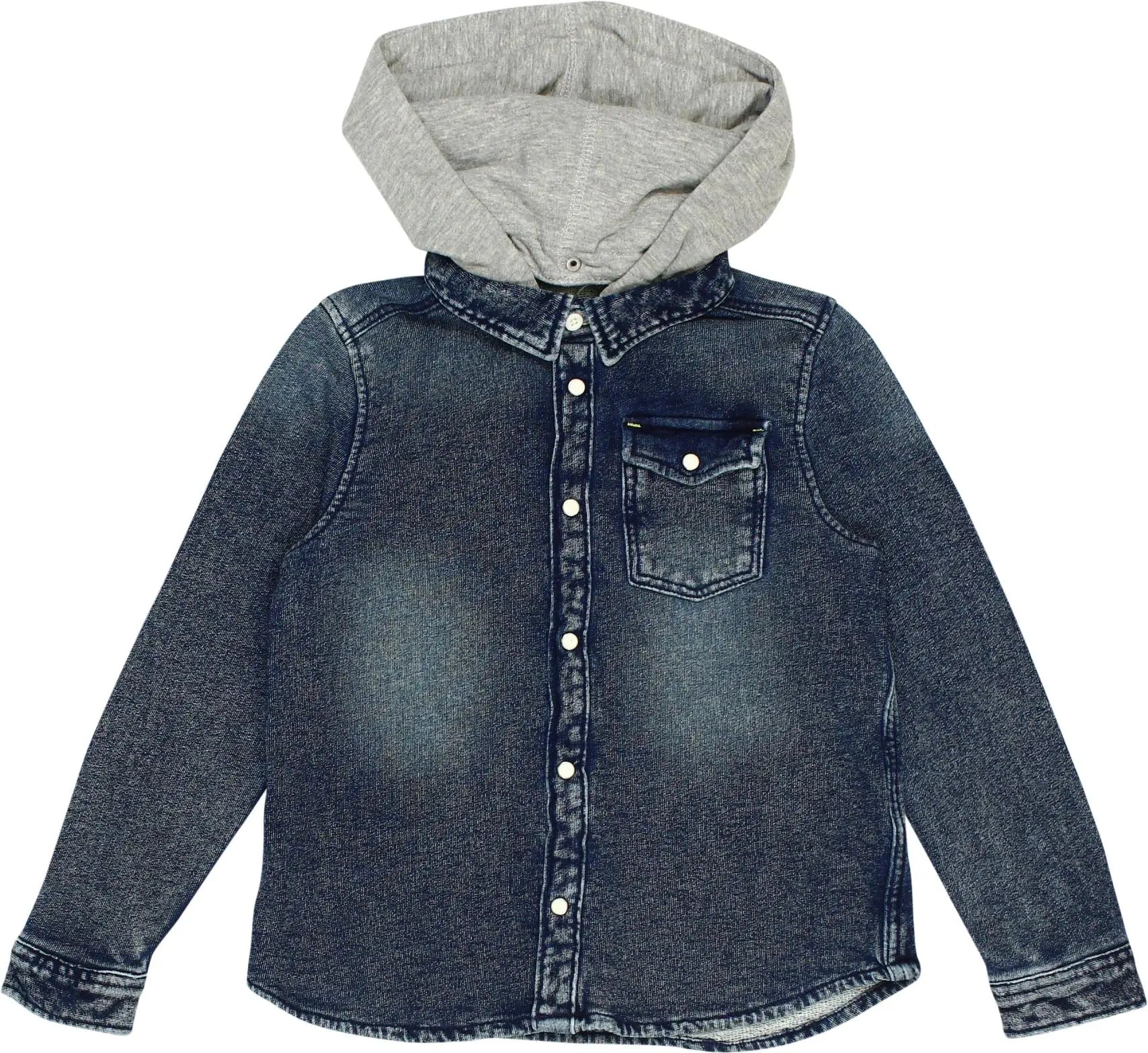 H&M - Denim Look Hoodie- ThriftTale.com - Vintage and second handclothing