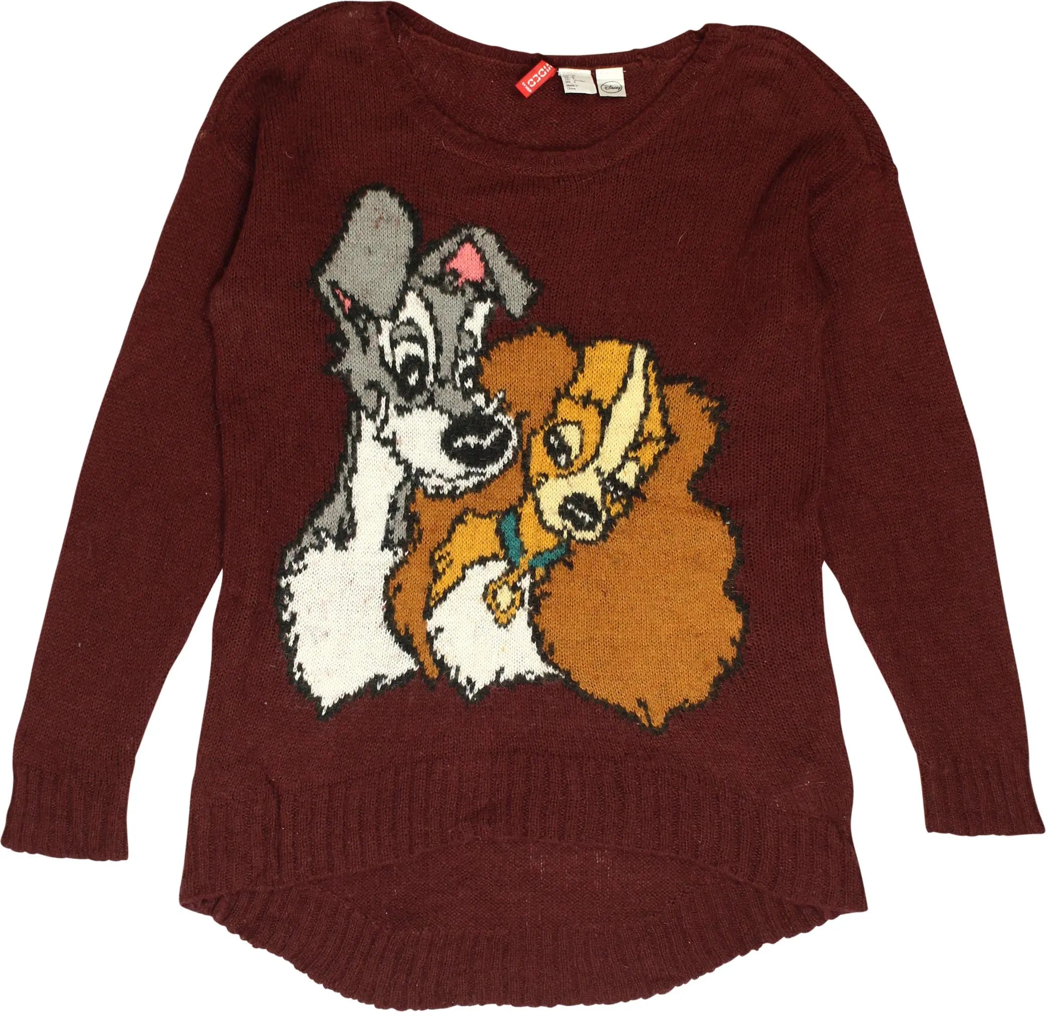 H&M - Disney Lady and the Tramp Jumper- ThriftTale.com - Vintage and second handclothing