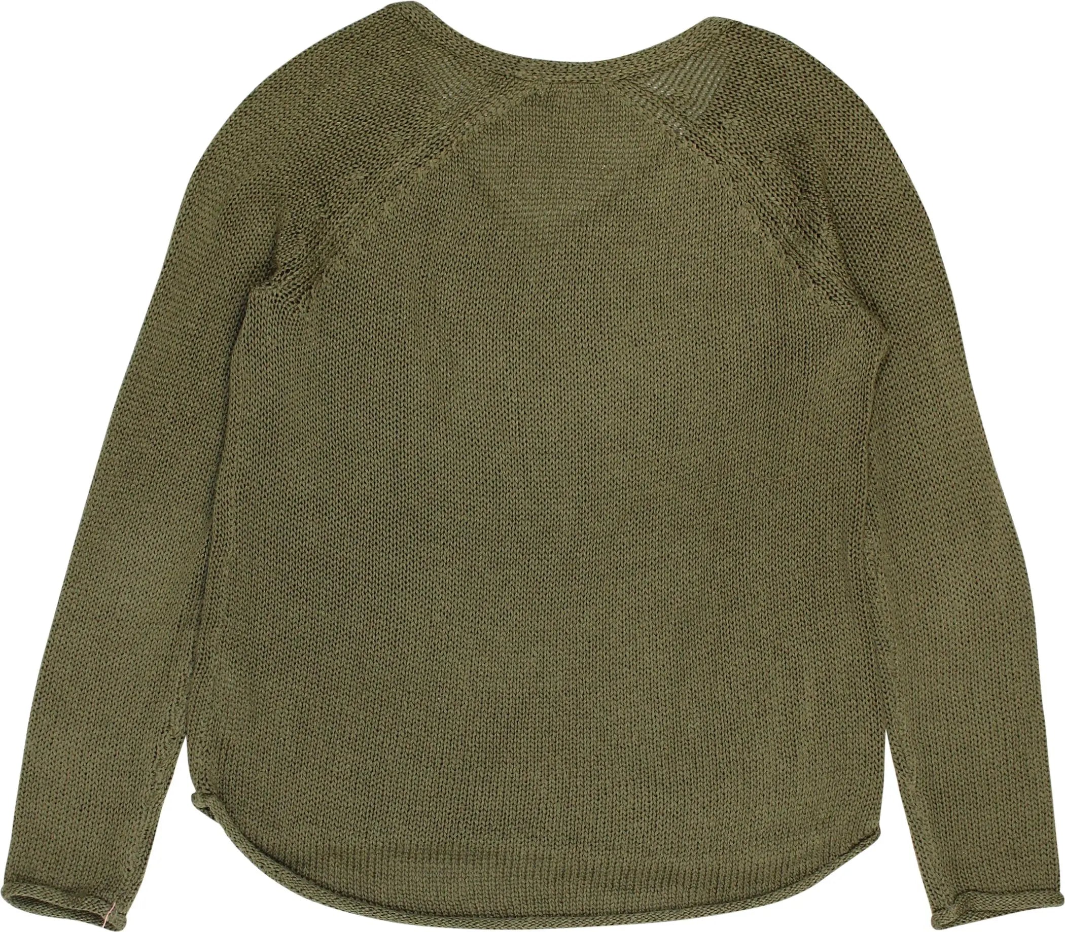 H&M - Green Knitted Plain Jumper- ThriftTale.com - Vintage and second handclothing