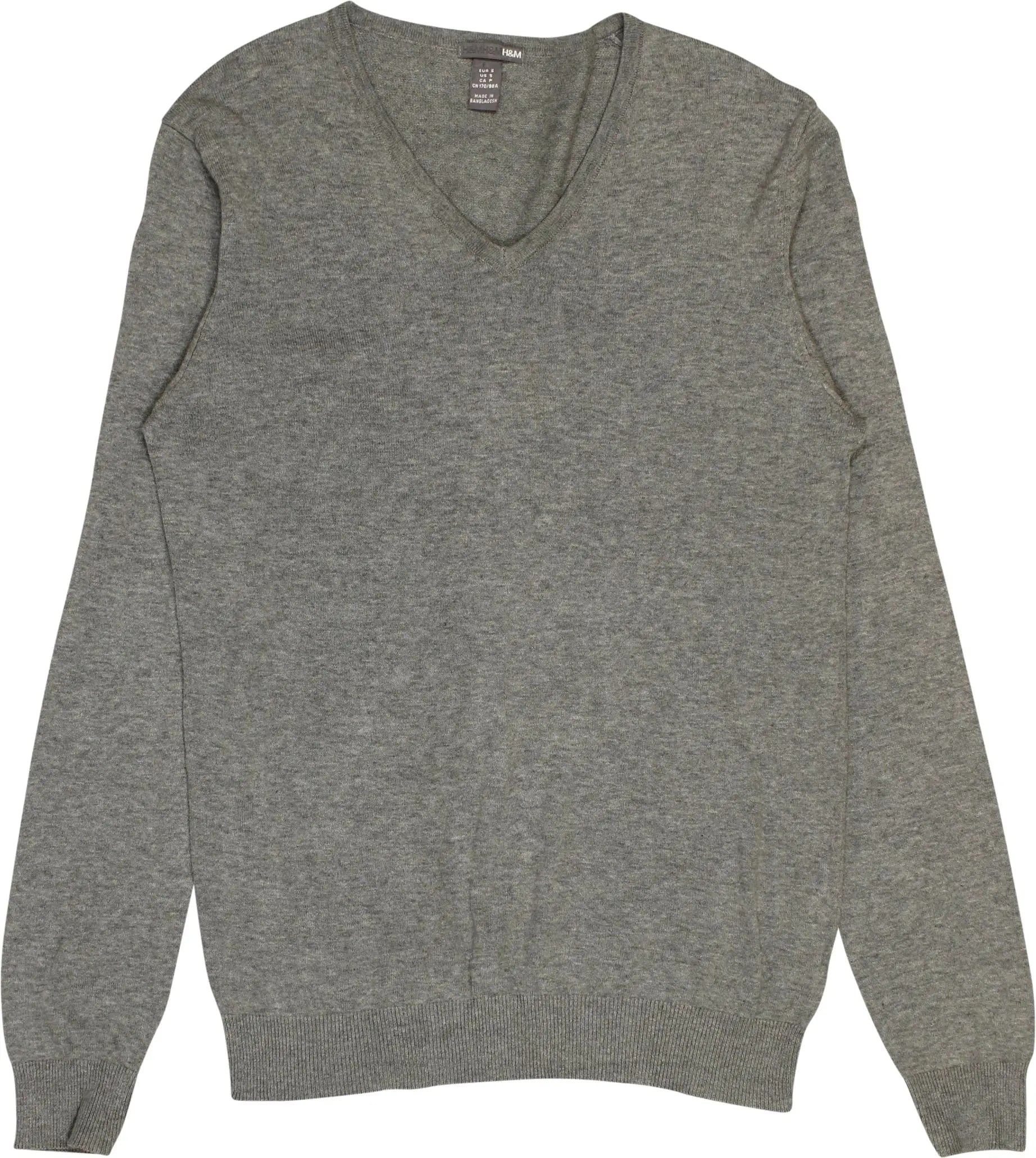 Grey V-neck Jumper ThriftTale