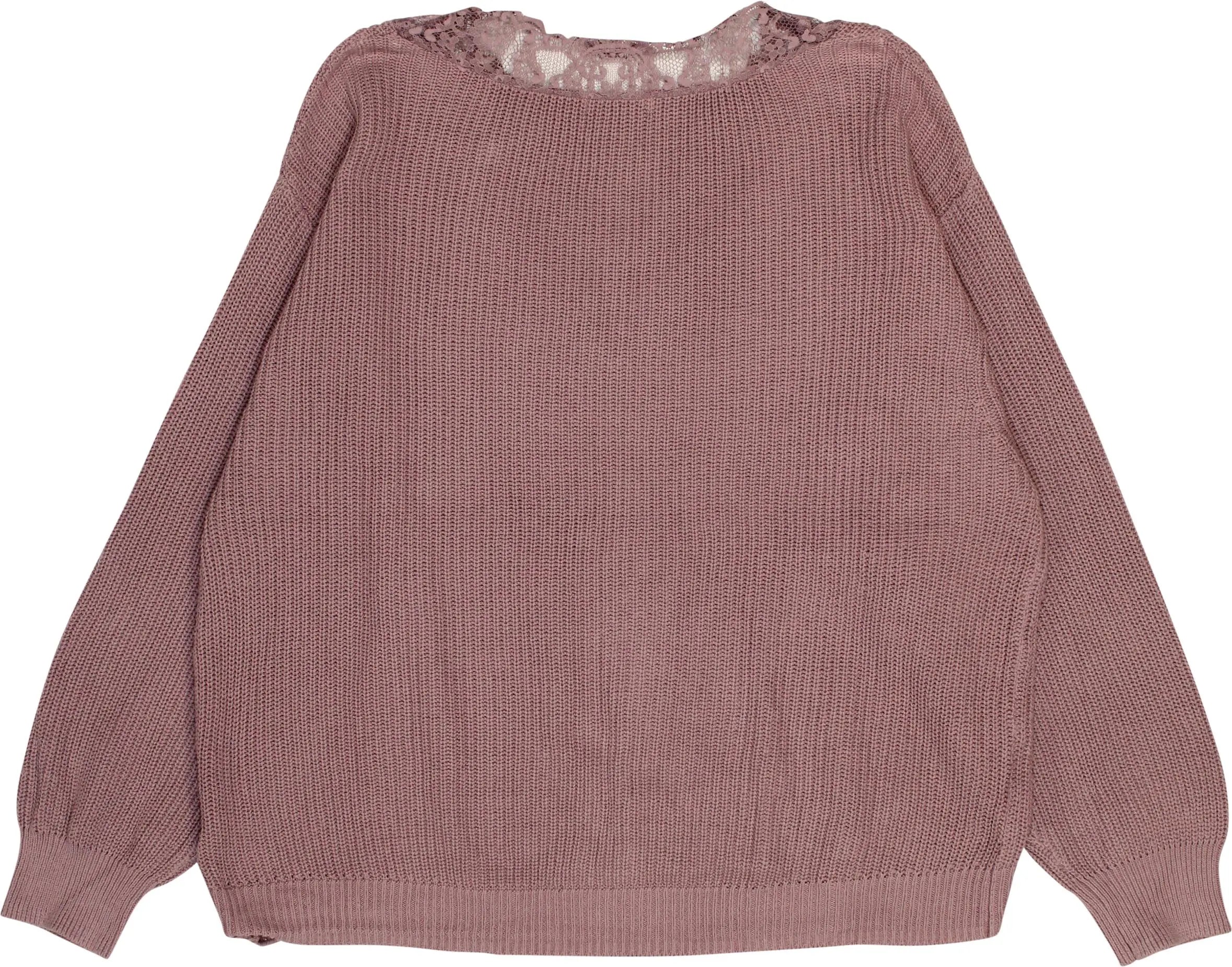 H&M - Knitted Jumper with Lace- ThriftTale.com - Vintage and second handclothing