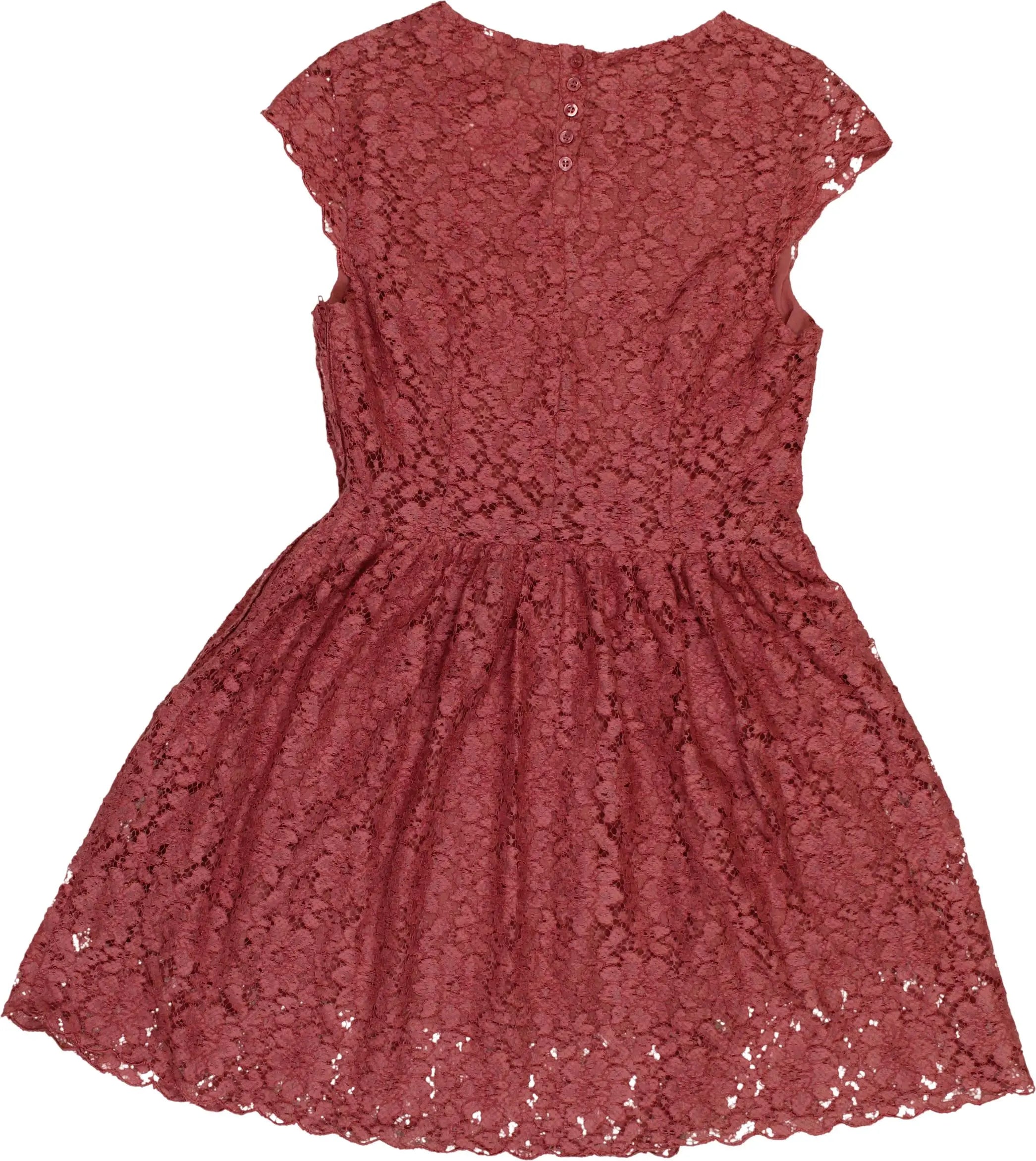 H&M - Mauve Lace Dress- ThriftTale.com - Vintage and second handclothing