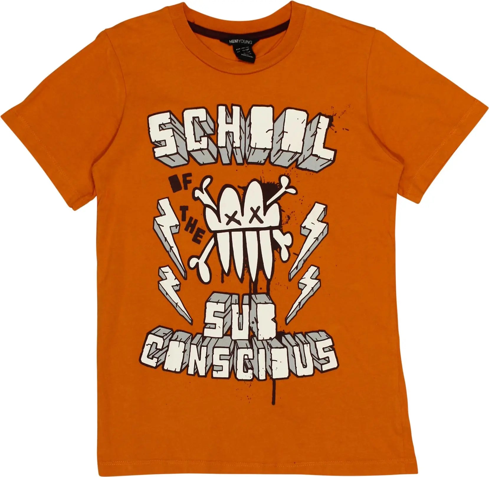 H&M - Orange T-shirt- ThriftTale.com - Vintage and second handclothing