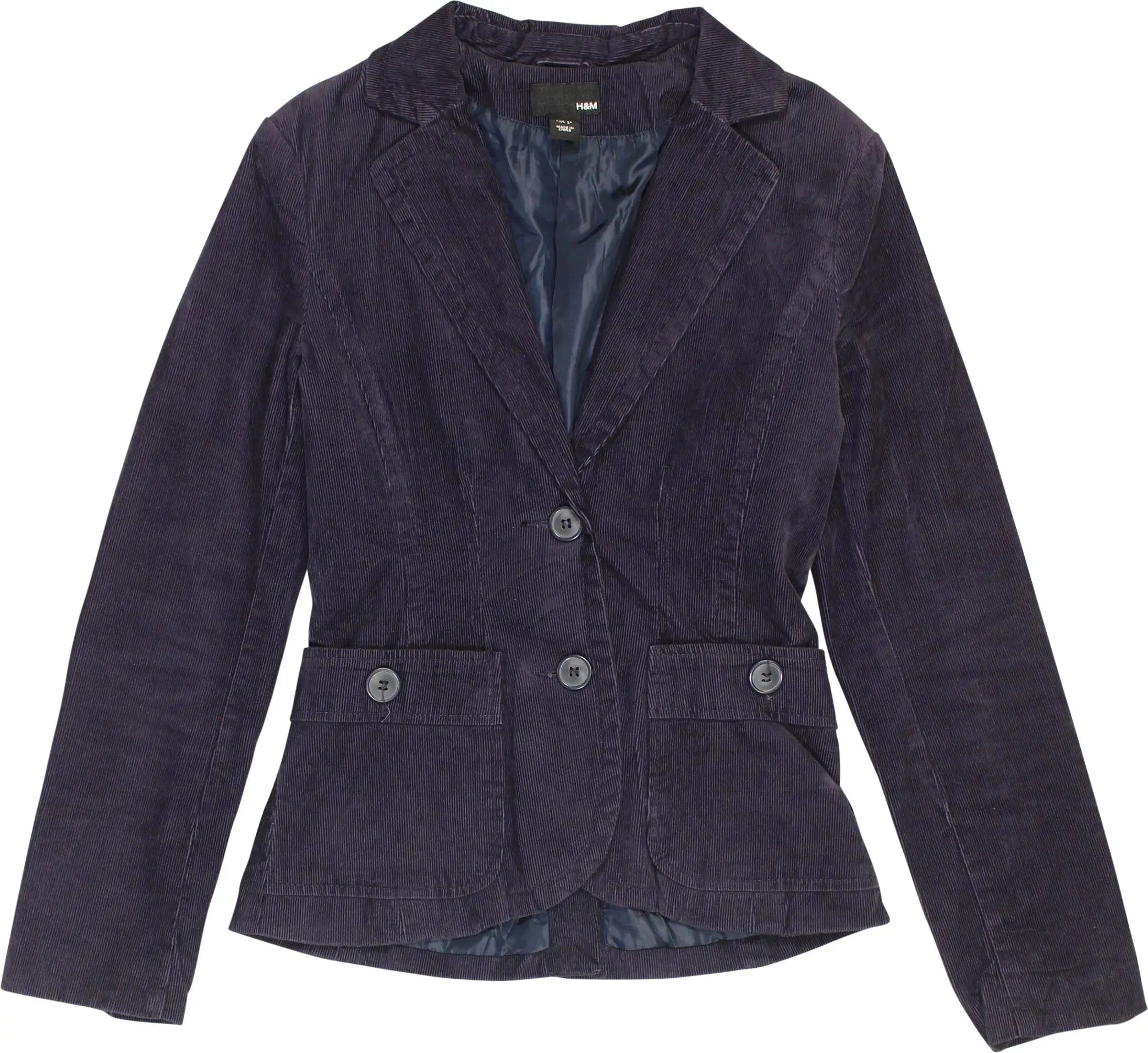 H&M - Purple Corduroy Blazer- ThriftTale.com - Vintage and second handclothing