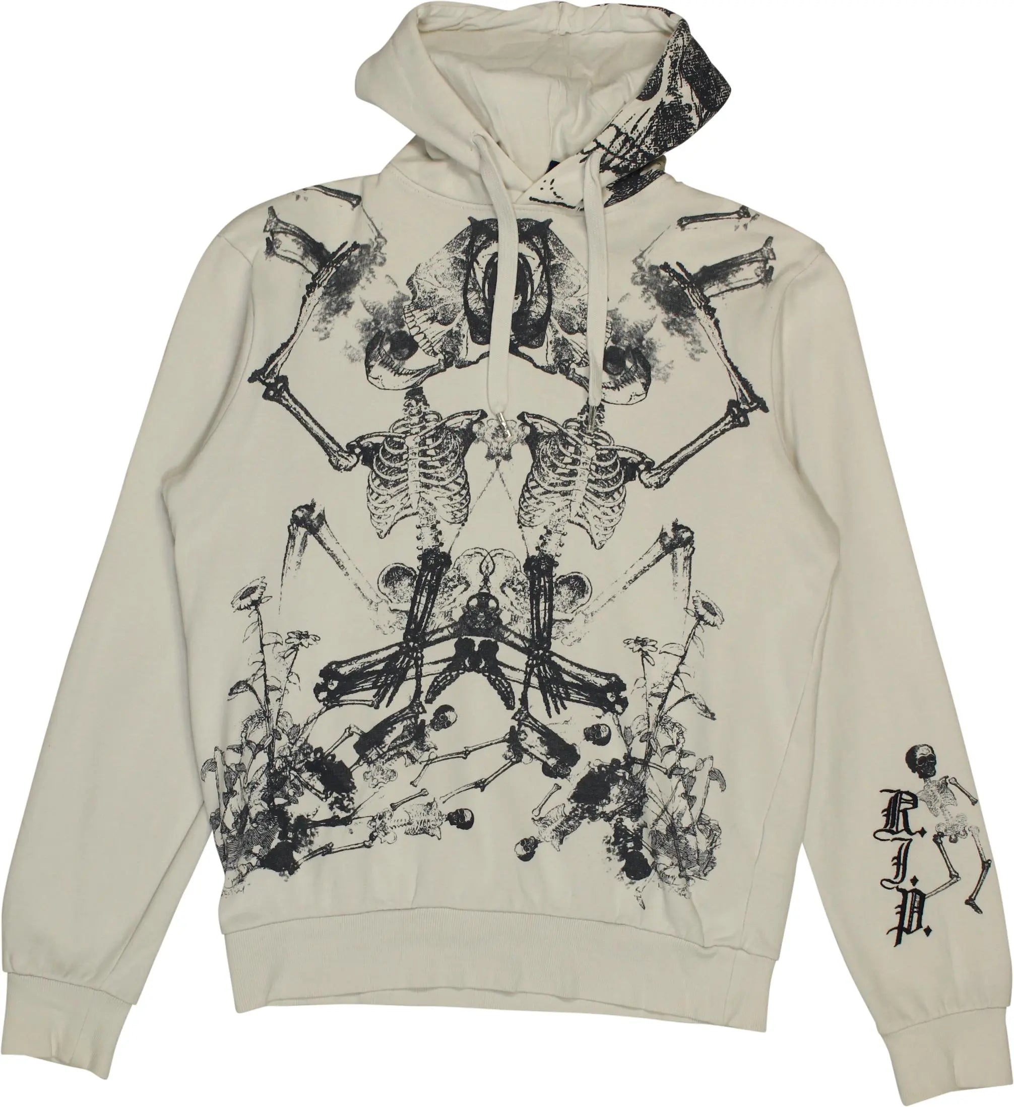 H&M - Skeleton Hoodie- ThriftTale.com - Vintage and second handclothing