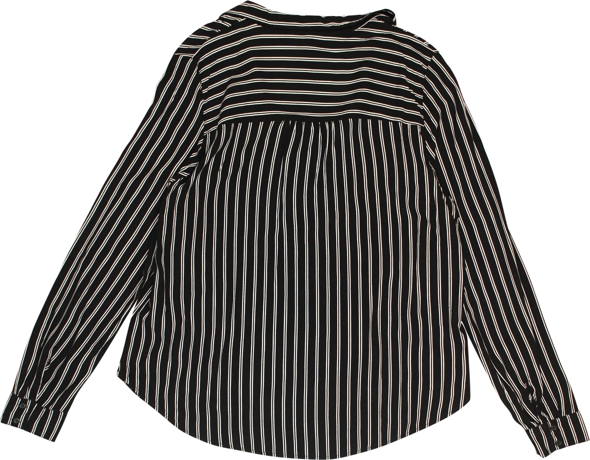 H&M - Striped Front-lace Top- ThriftTale.com - Vintage and second handclothing