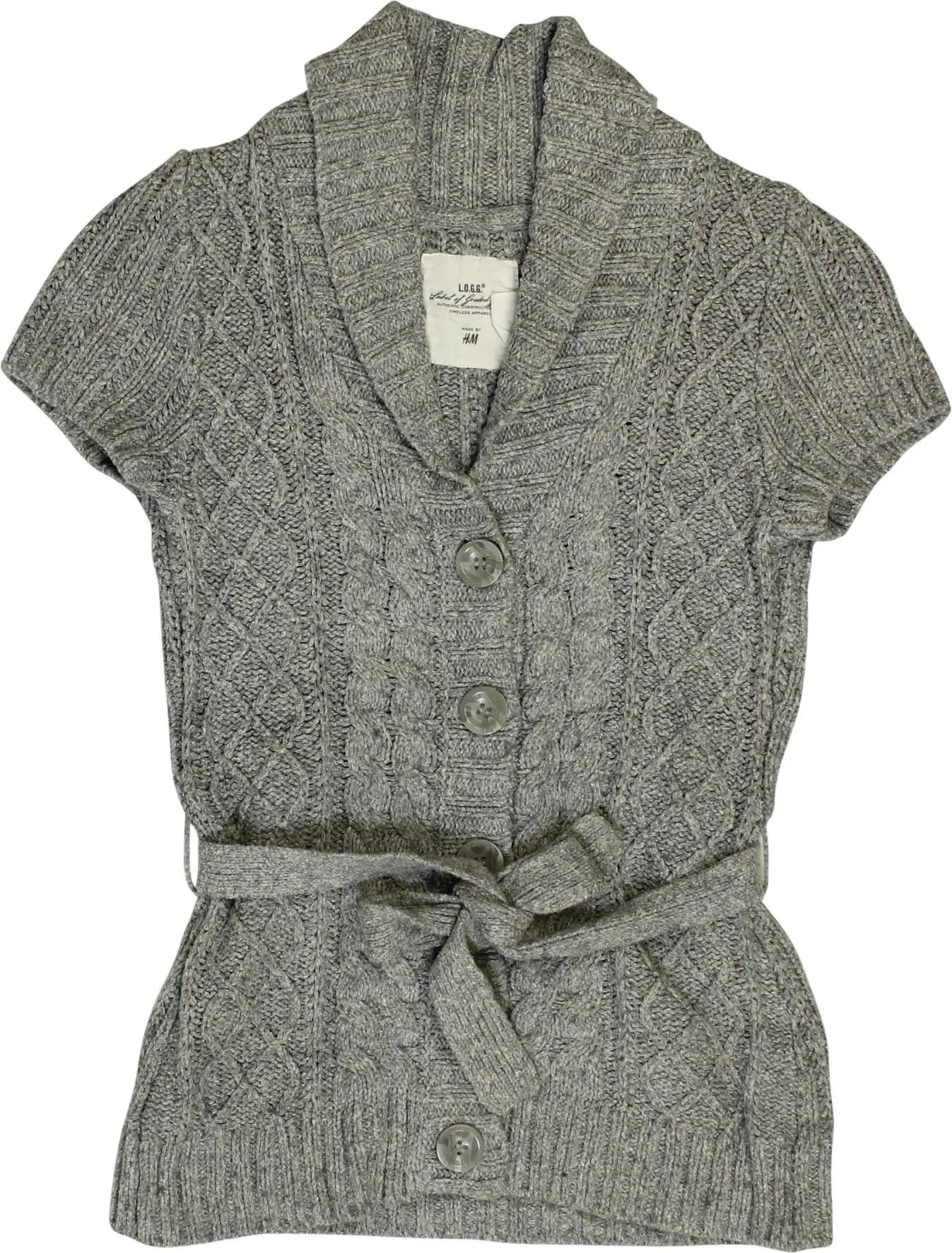 H&M - Wool Blend Grey Knitted Cardigan- ThriftTale.com - Vintage and second handclothing