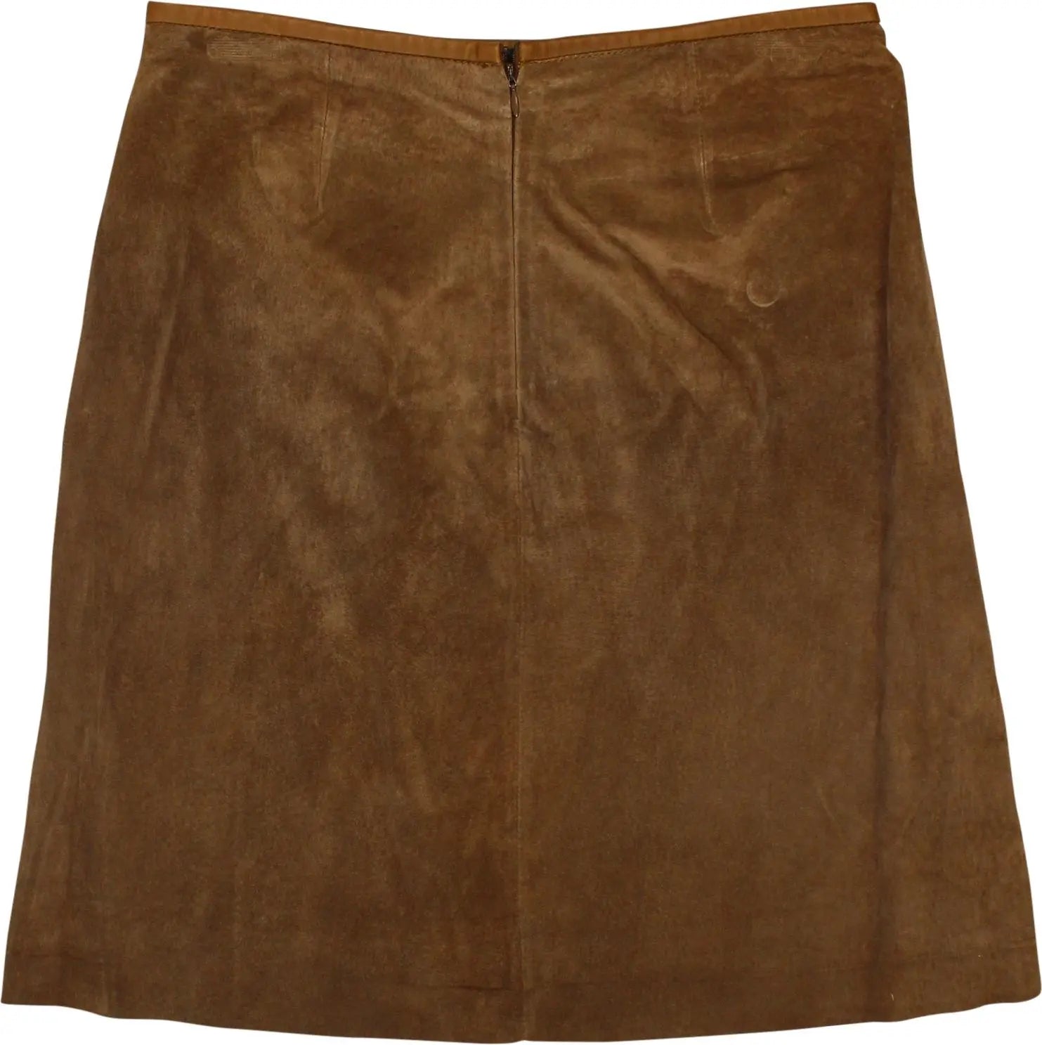 Hallhuber - Leather Mini Skirt- ThriftTale.com - Vintage and second handclothing
