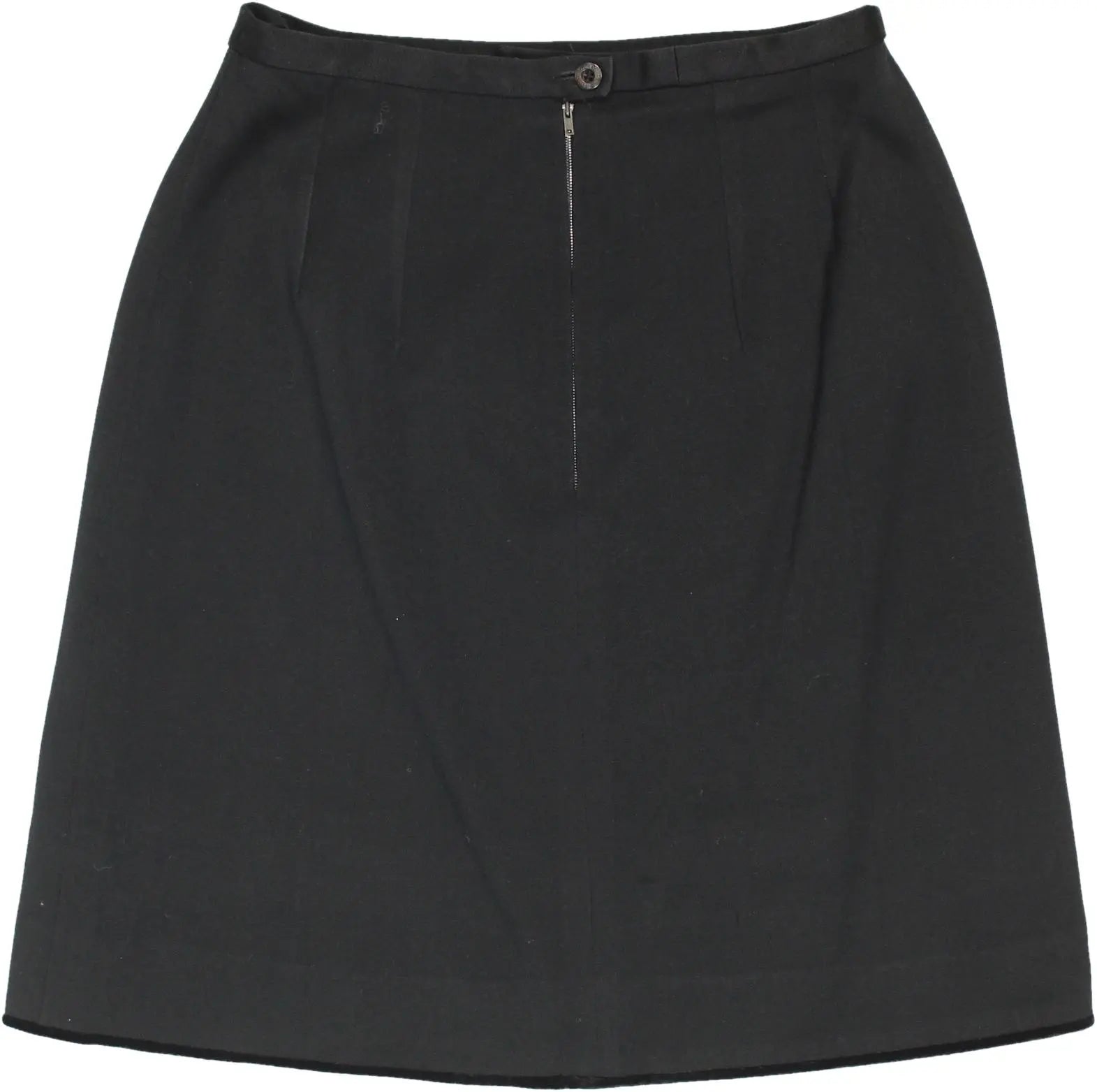 Handmade - 90s Black Skirt with Velvet Details- ThriftTale.com - Vintage and second handclothing