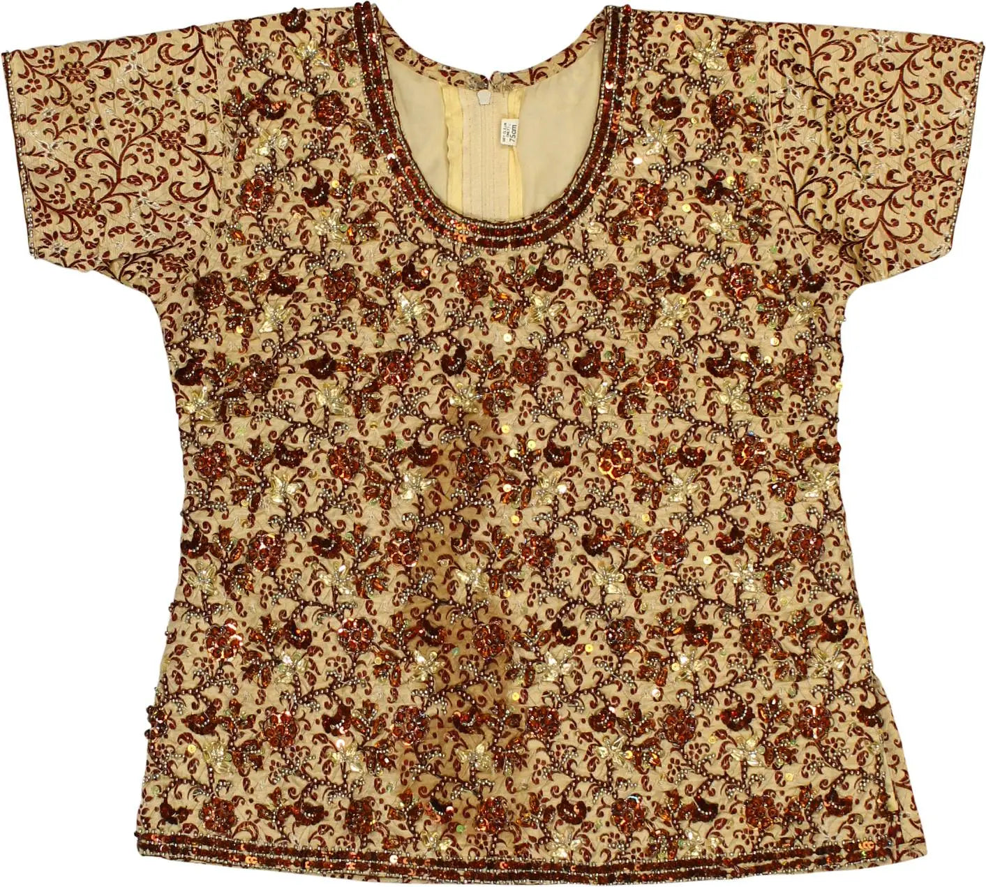 Handmade - Beaded Top- ThriftTale.com - Vintage and second handclothing