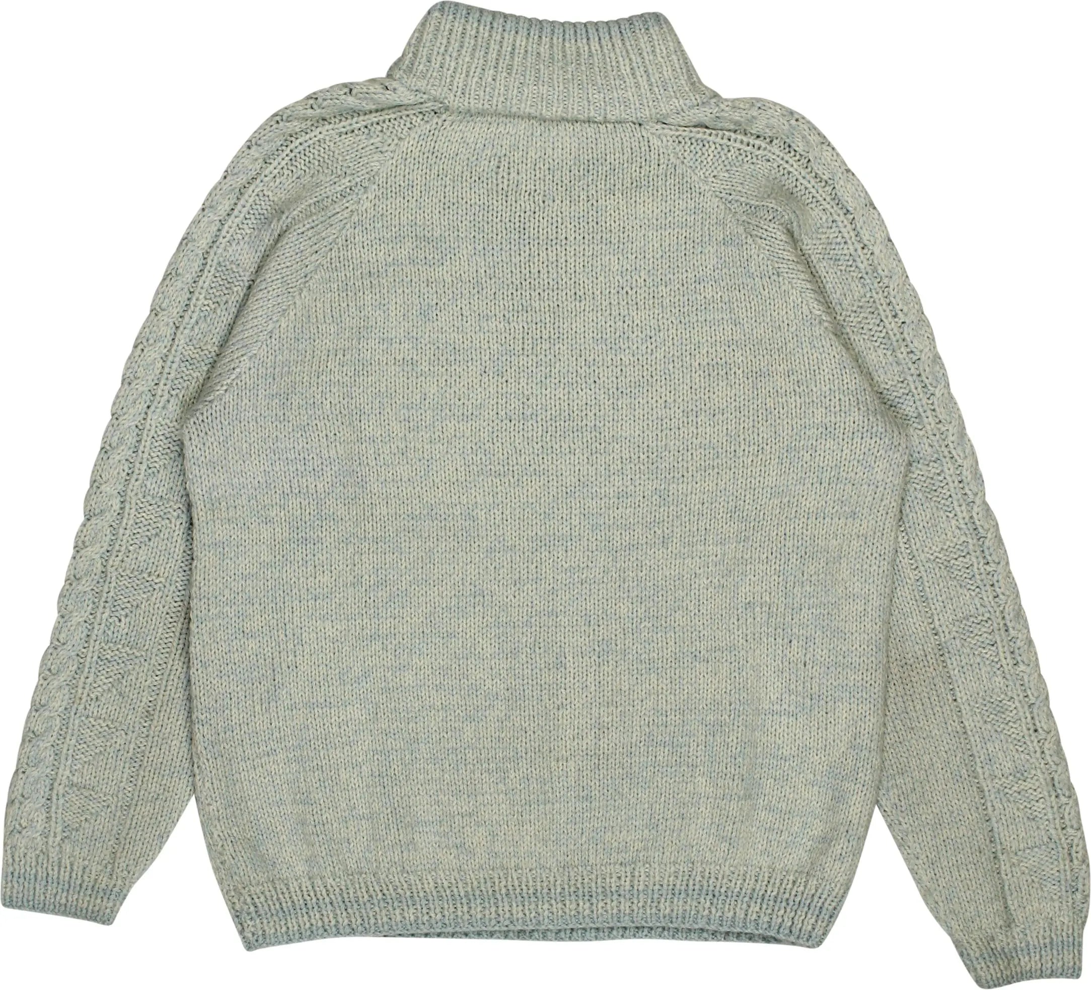Handmade - Blue Handmade Knitted Jumper- ThriftTale.com - Vintage and second handclothing