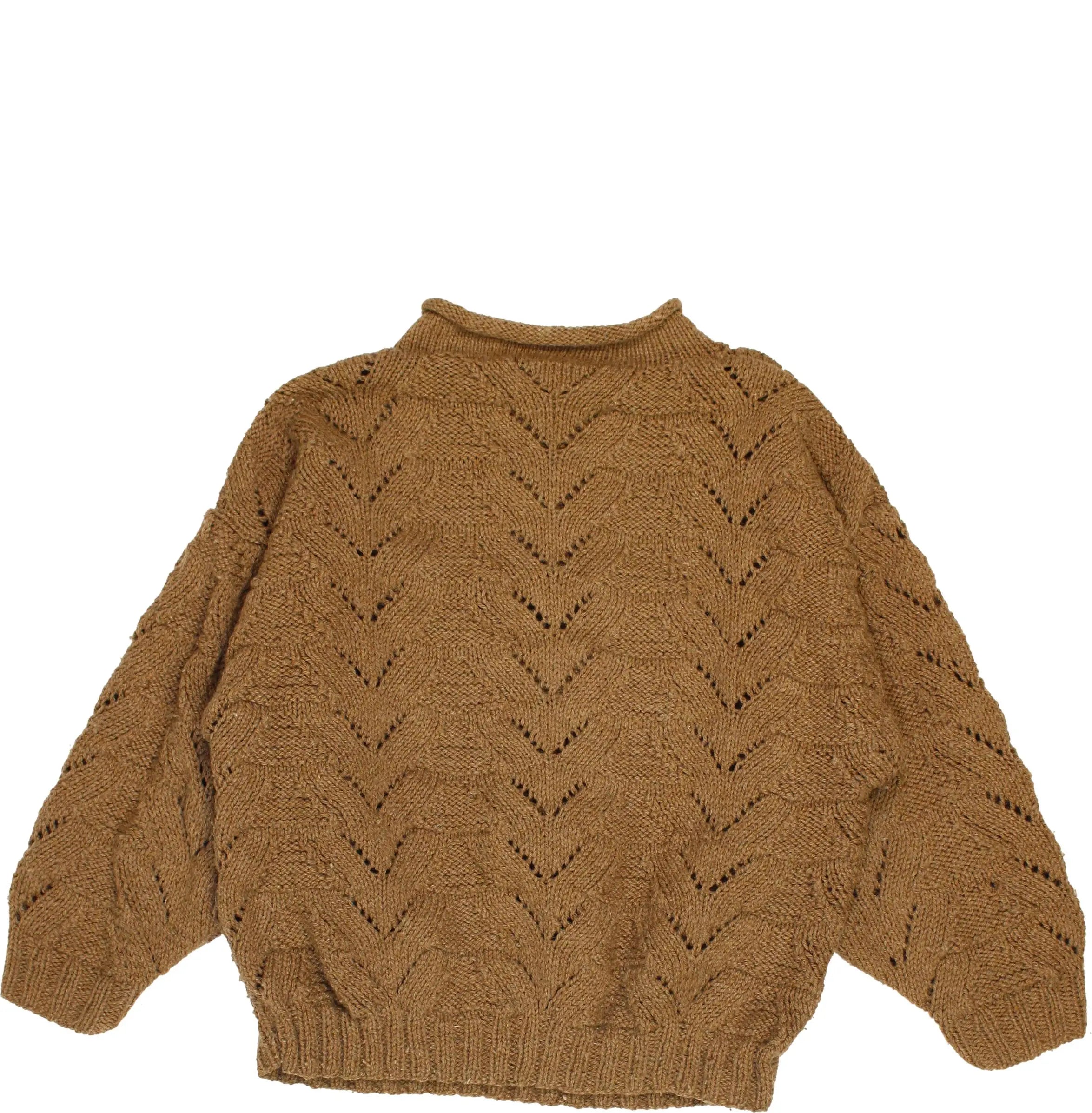 Handmade - Brown Jumper- ThriftTale.com - Vintage and second handclothing