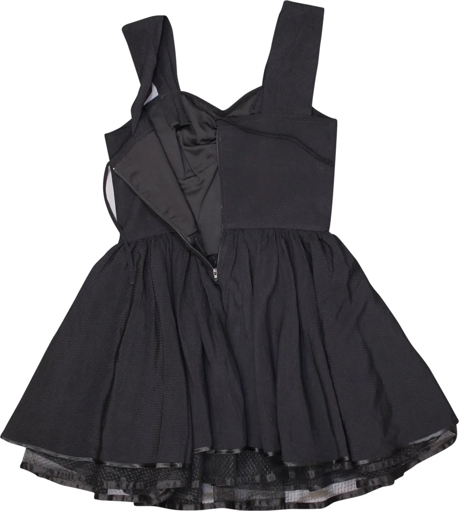 Handmade - Cute Black Dress- ThriftTale.com - Vintage and second handclothing
