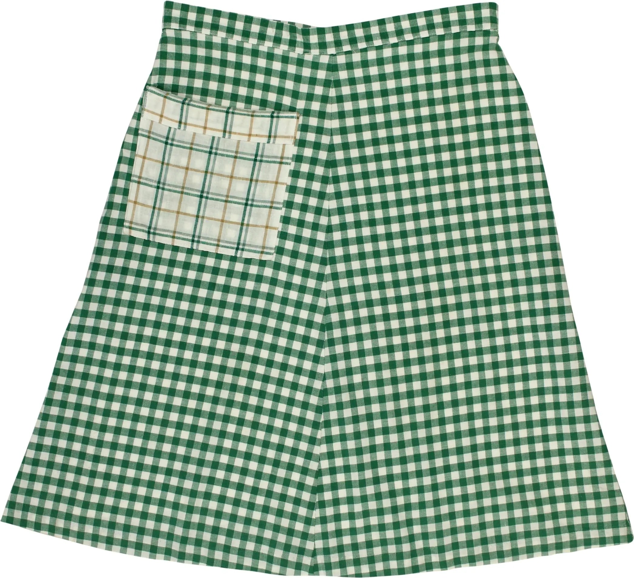 Handmade - Green Checked Skirt- ThriftTale.com - Vintage and second handclothing