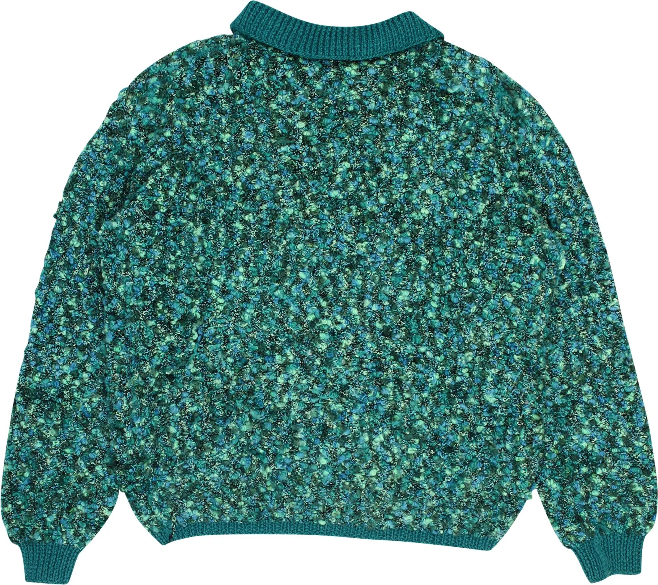 Handmade - Green Plain Jumper- ThriftTale.com - Vintage and second handclothing