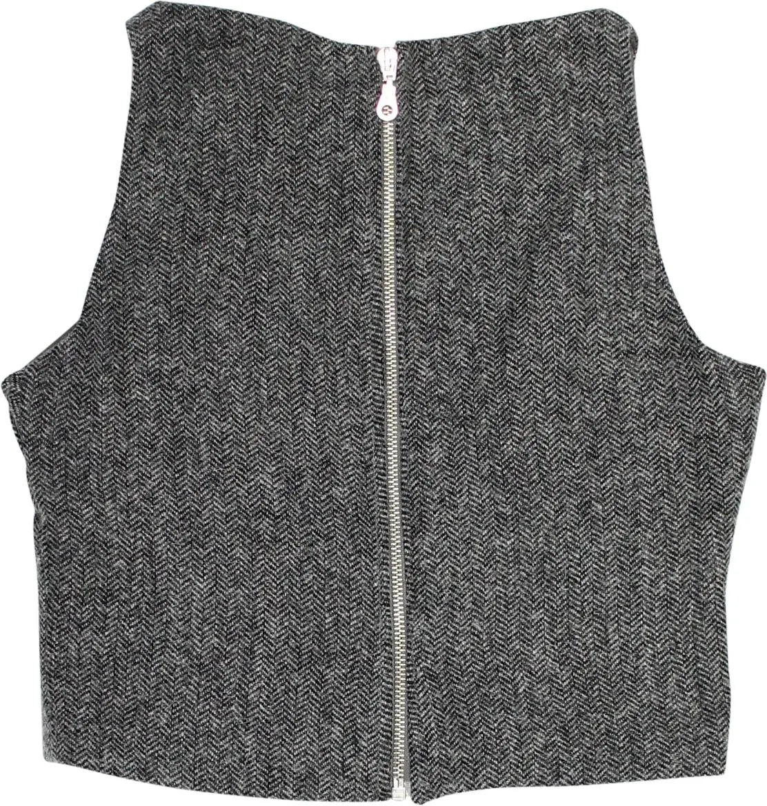 Handmade - Grey Wool Cropped Top- ThriftTale.com - Vintage and second handclothing