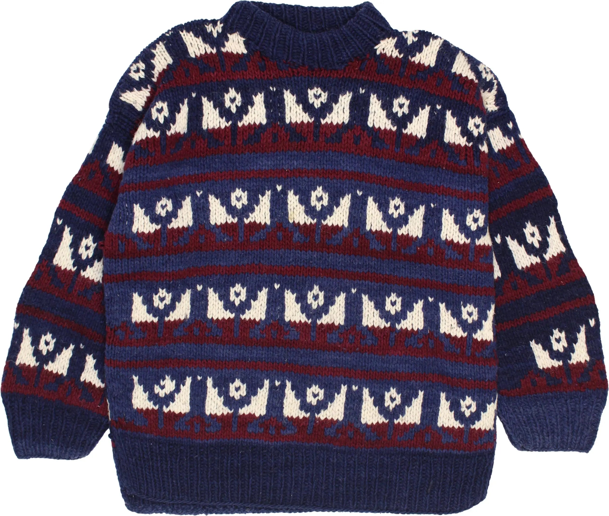 Handmade - Hand Knitted Jumper- ThriftTale.com - Vintage and second handclothing