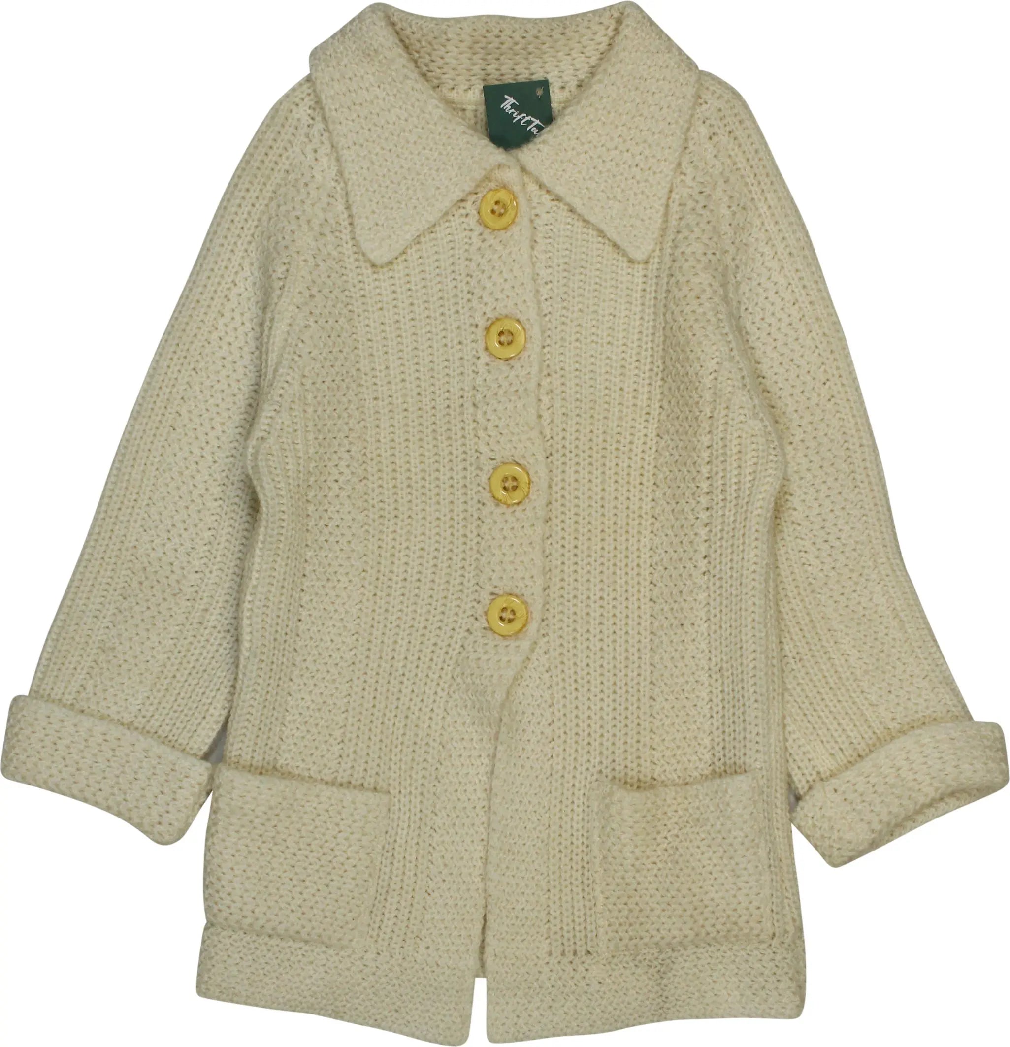 Handmade - Handmade Cream Knitted Cardigan- ThriftTale.com - Vintage and second handclothing