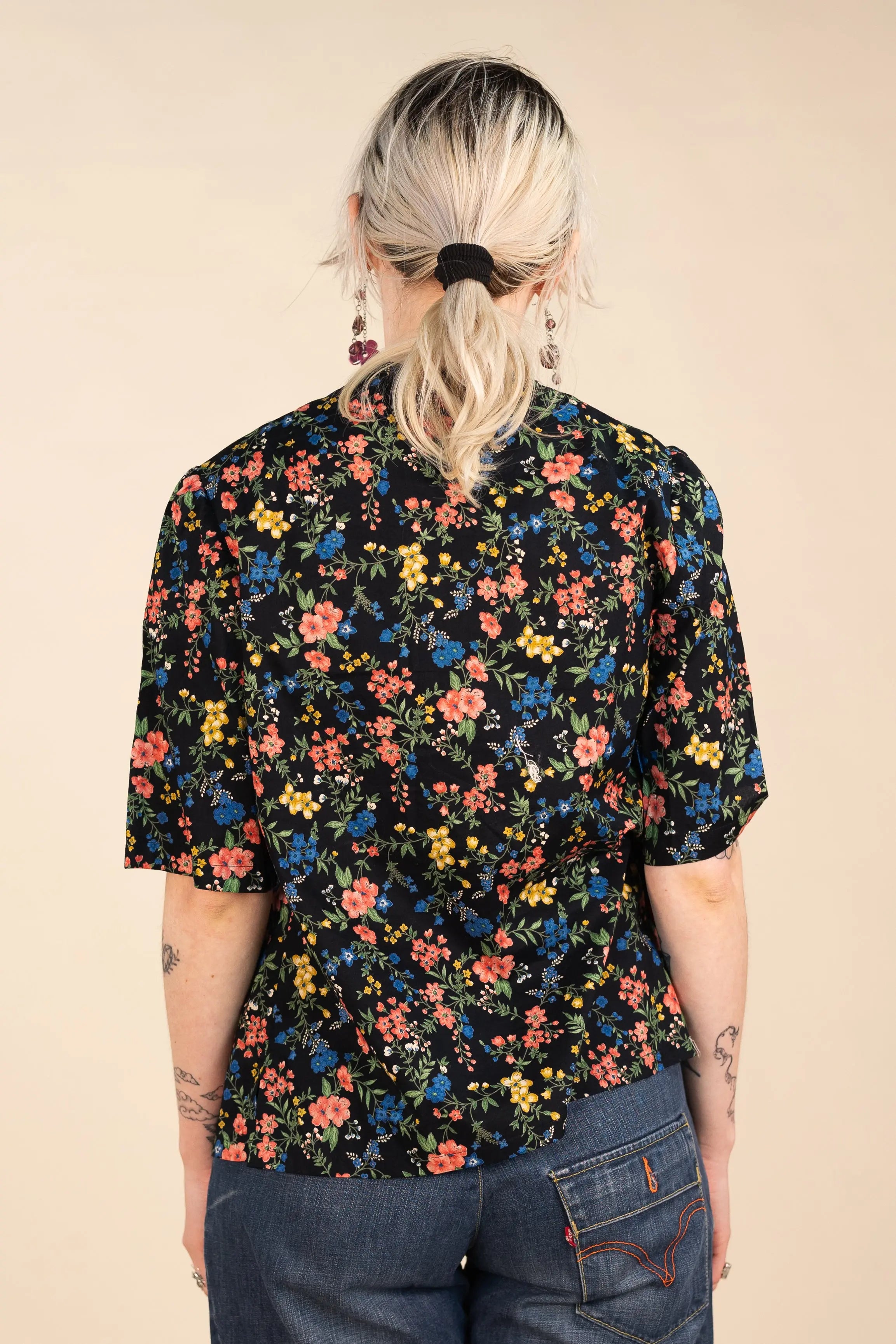 Handmade - Handmade Floral Top- ThriftTale.com - Vintage and second handclothing