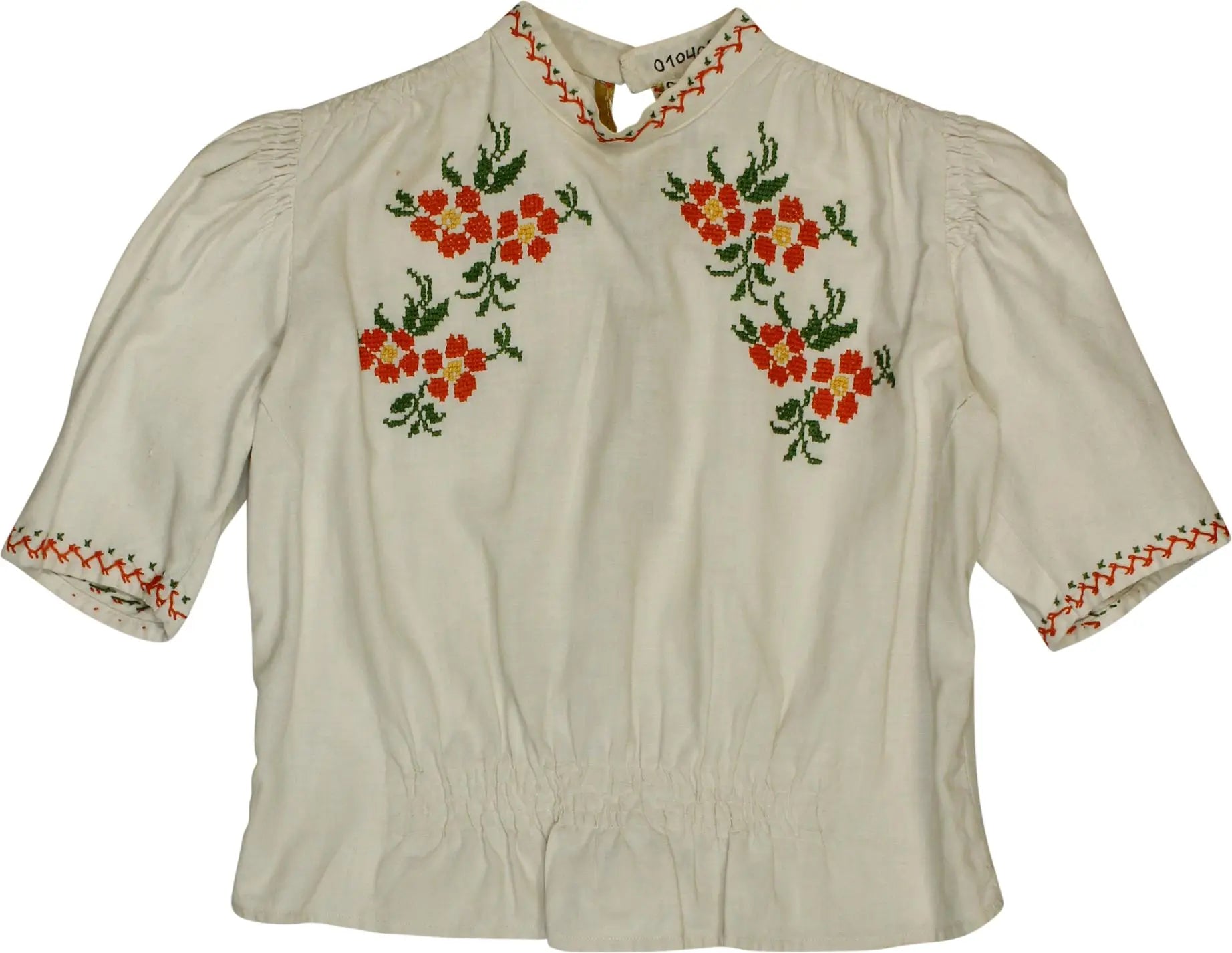 Handmade - Handmade Folklore Top with Embroided Details- ThriftTale.com - Vintage and second handclothing