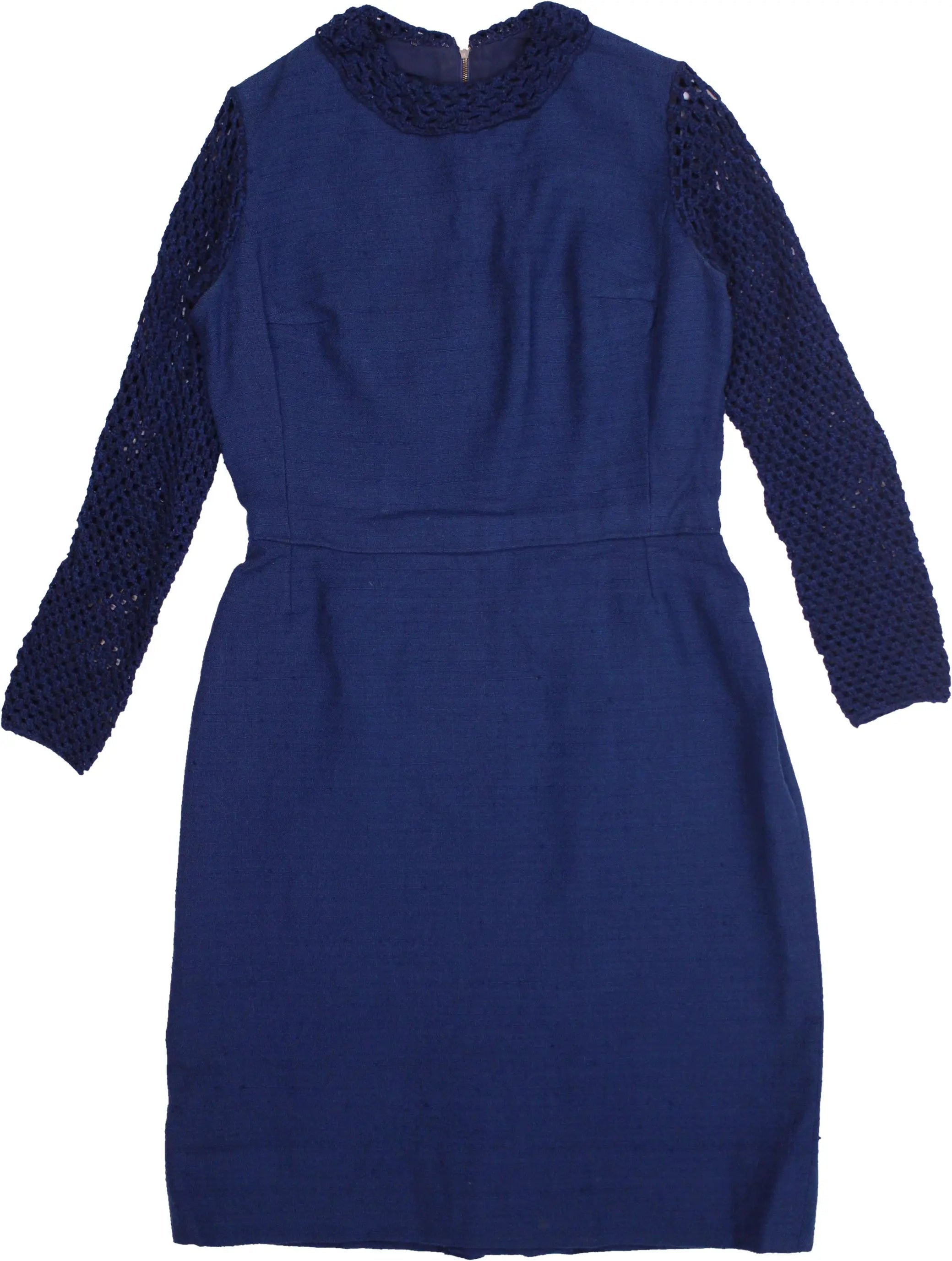 Handmade - Handmade Navy Blue Dress- ThriftTale.com - Vintage and second handclothing