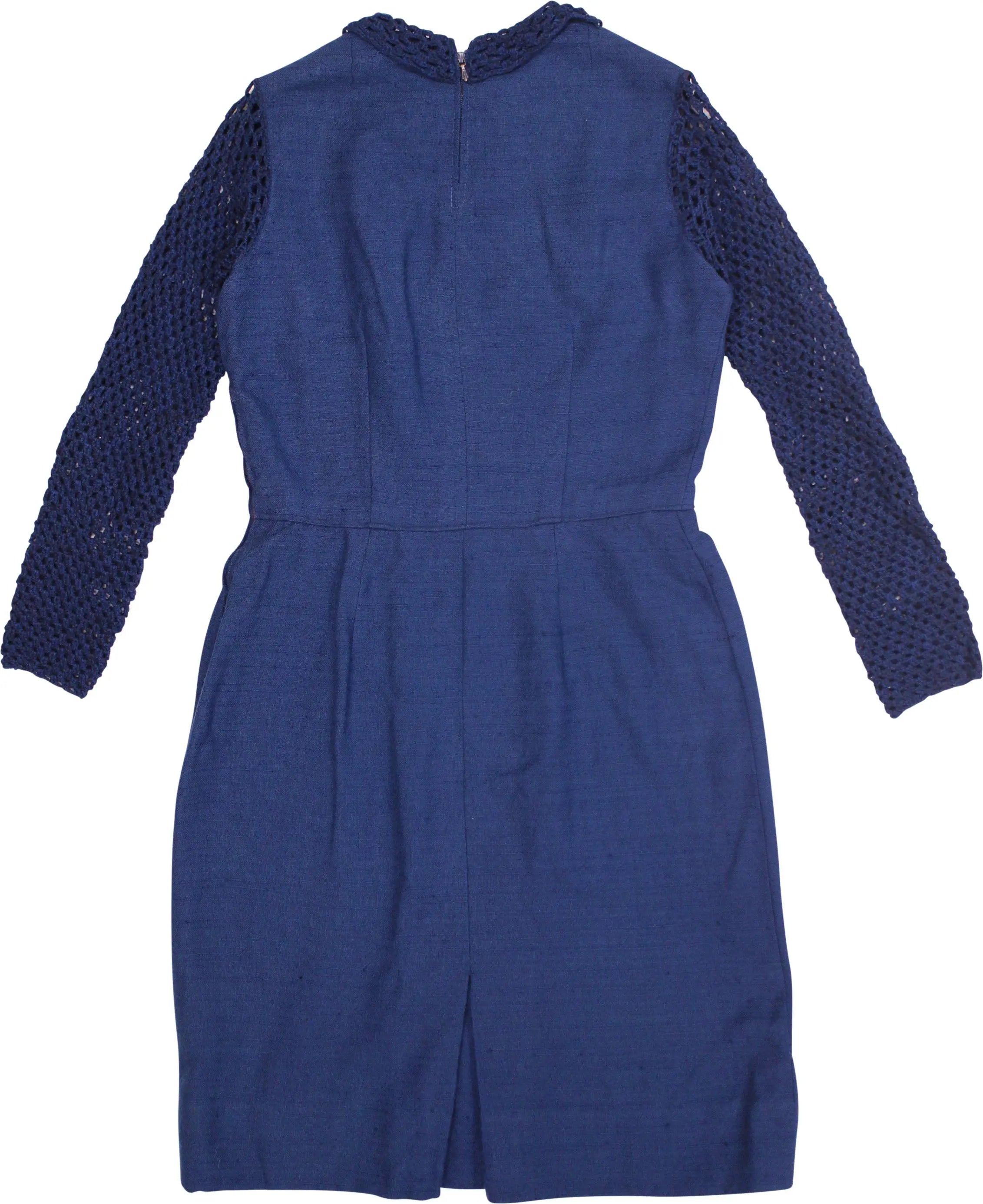 Handmade - Handmade Navy Blue Dress- ThriftTale.com - Vintage and second handclothing