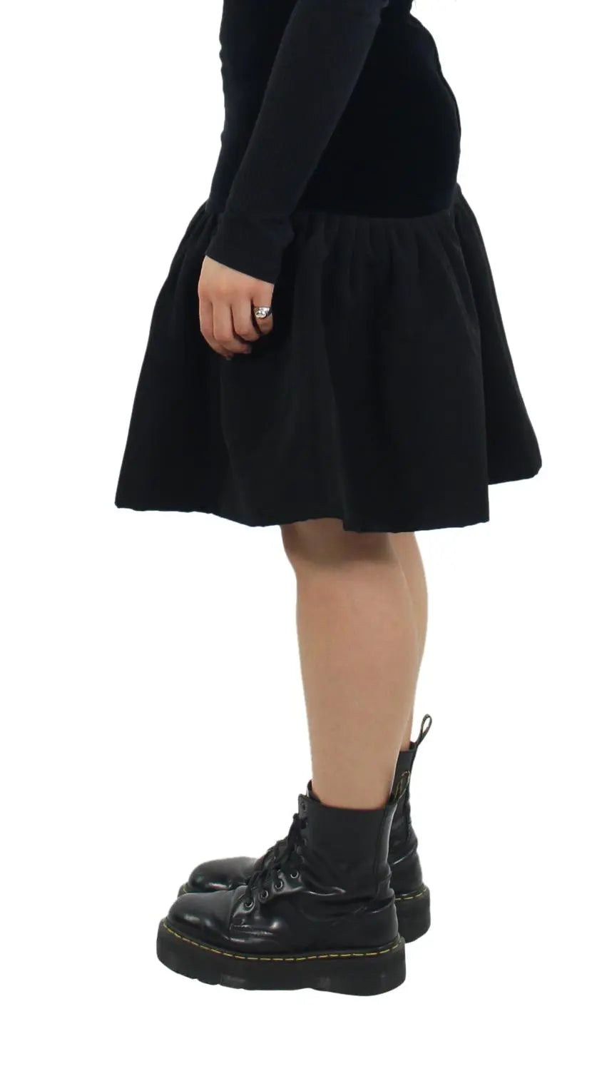 Handmade - Handmade Pleated Skirt with Velvet Top- ThriftTale.com - Vintage and second handclothing