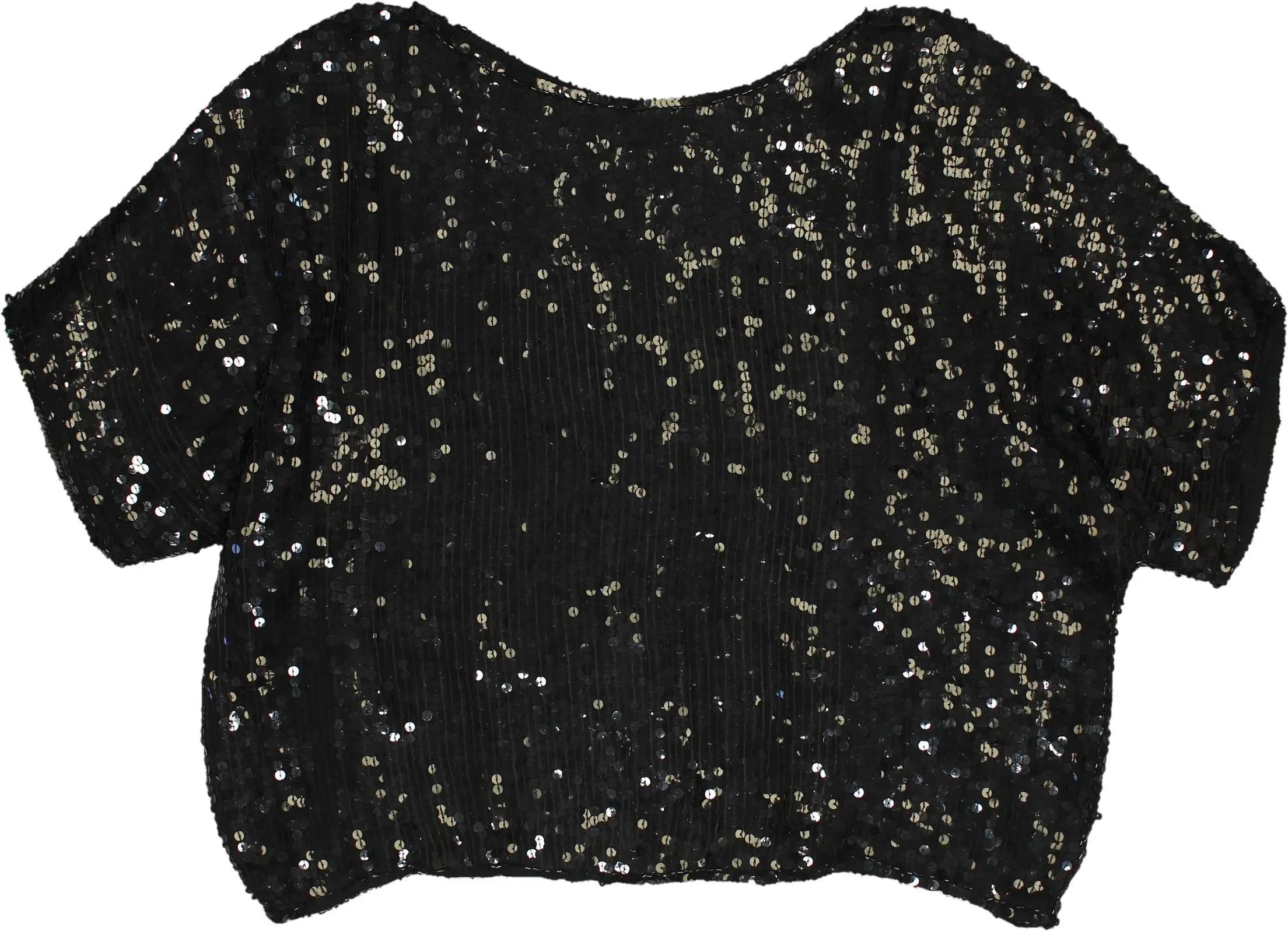 Handmade - Handmade Sequined Top- ThriftTale.com - Vintage and second handclothing
