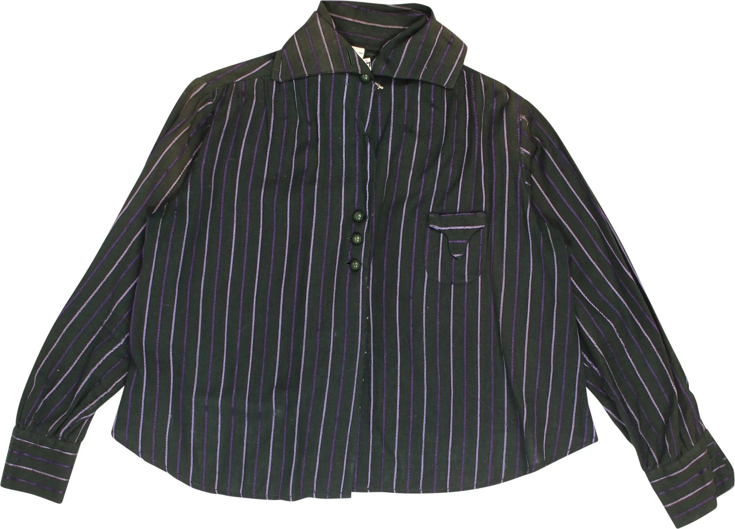 Handmade - Handmade Striped Shirt- ThriftTale.com - Vintage and second handclothing
