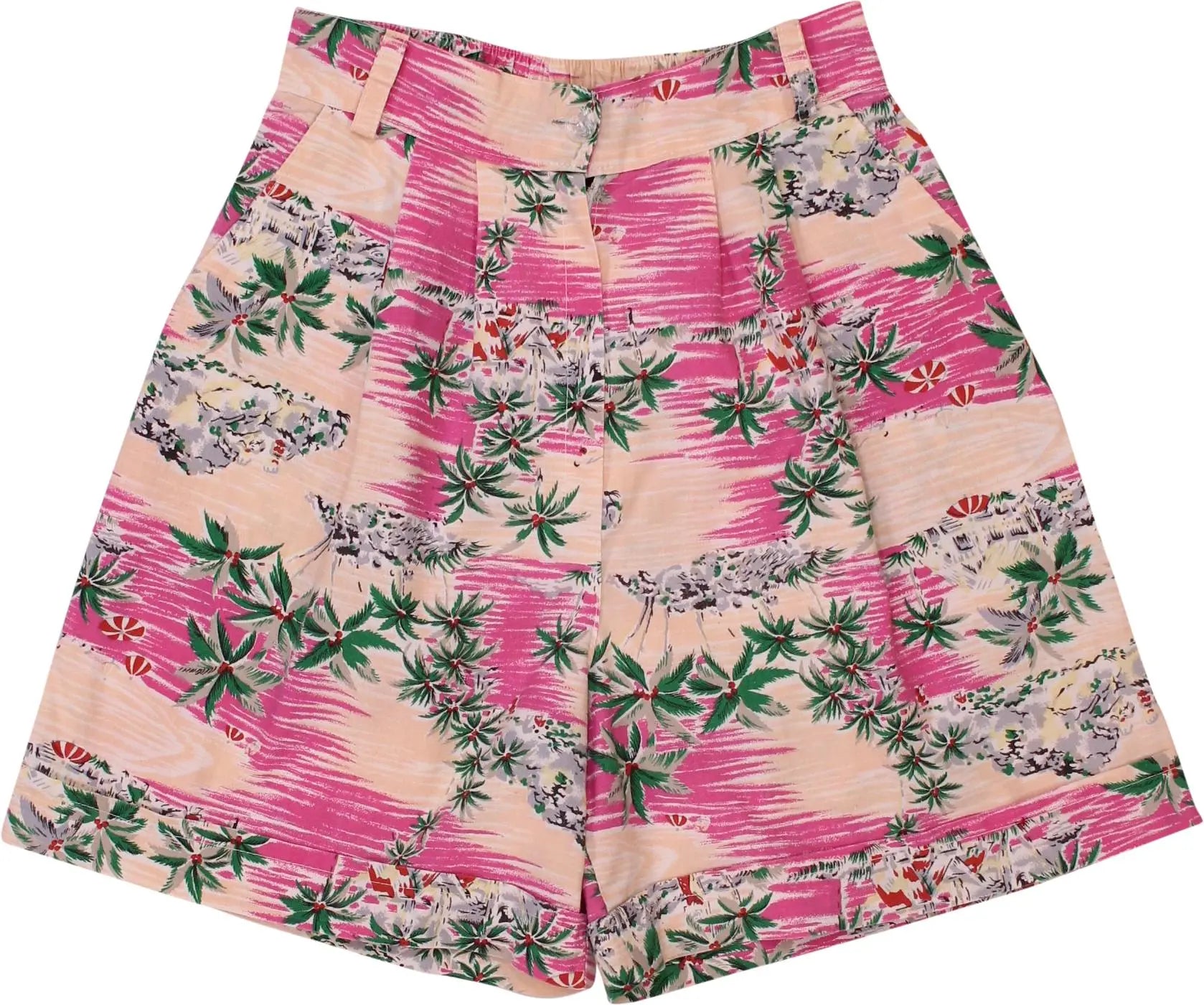 Handmade - High Waisted Summer Print Short- ThriftTale.com - Vintage and second handclothing
