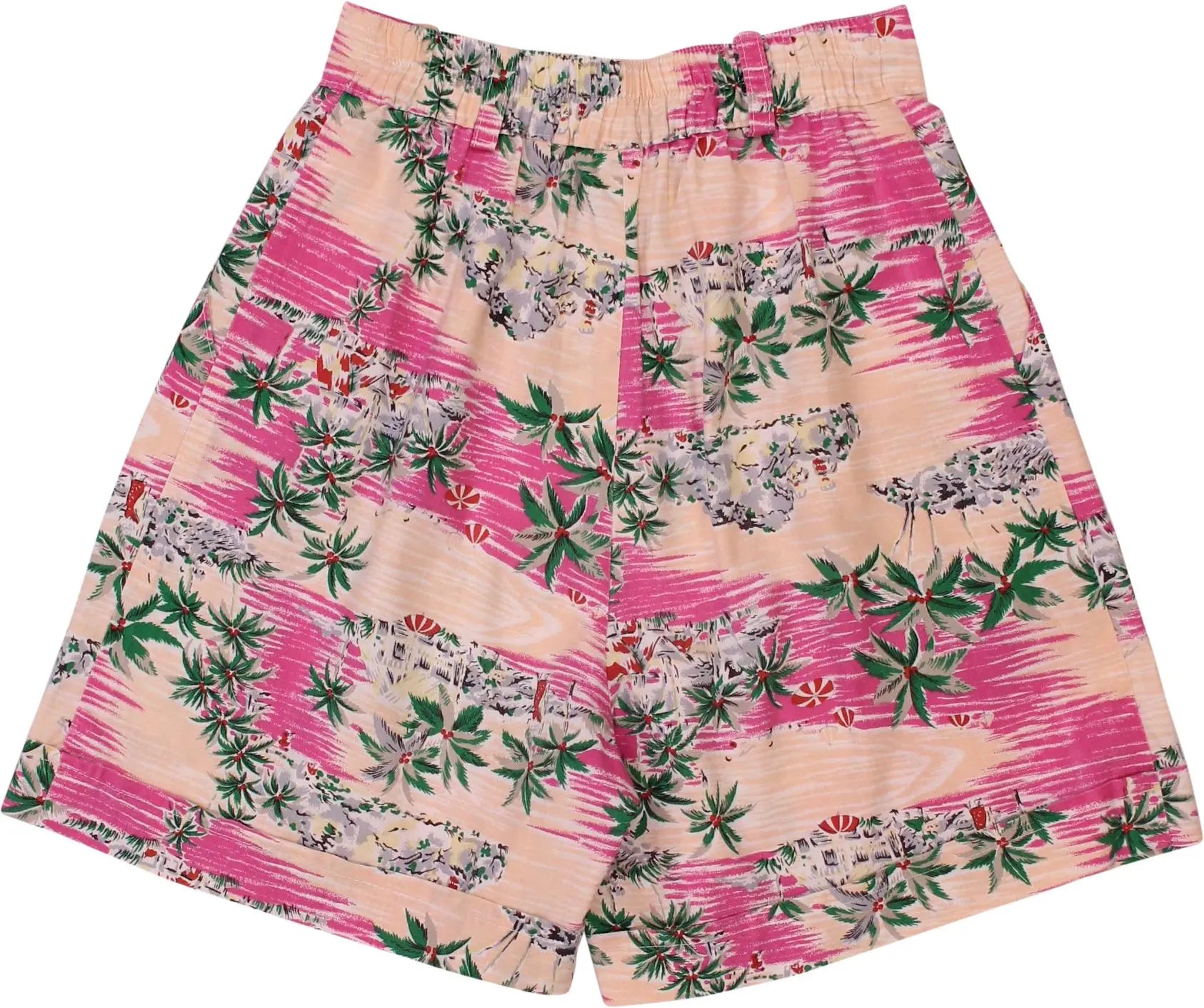 Handmade - High Waisted Summer Print Short- ThriftTale.com - Vintage and second handclothing