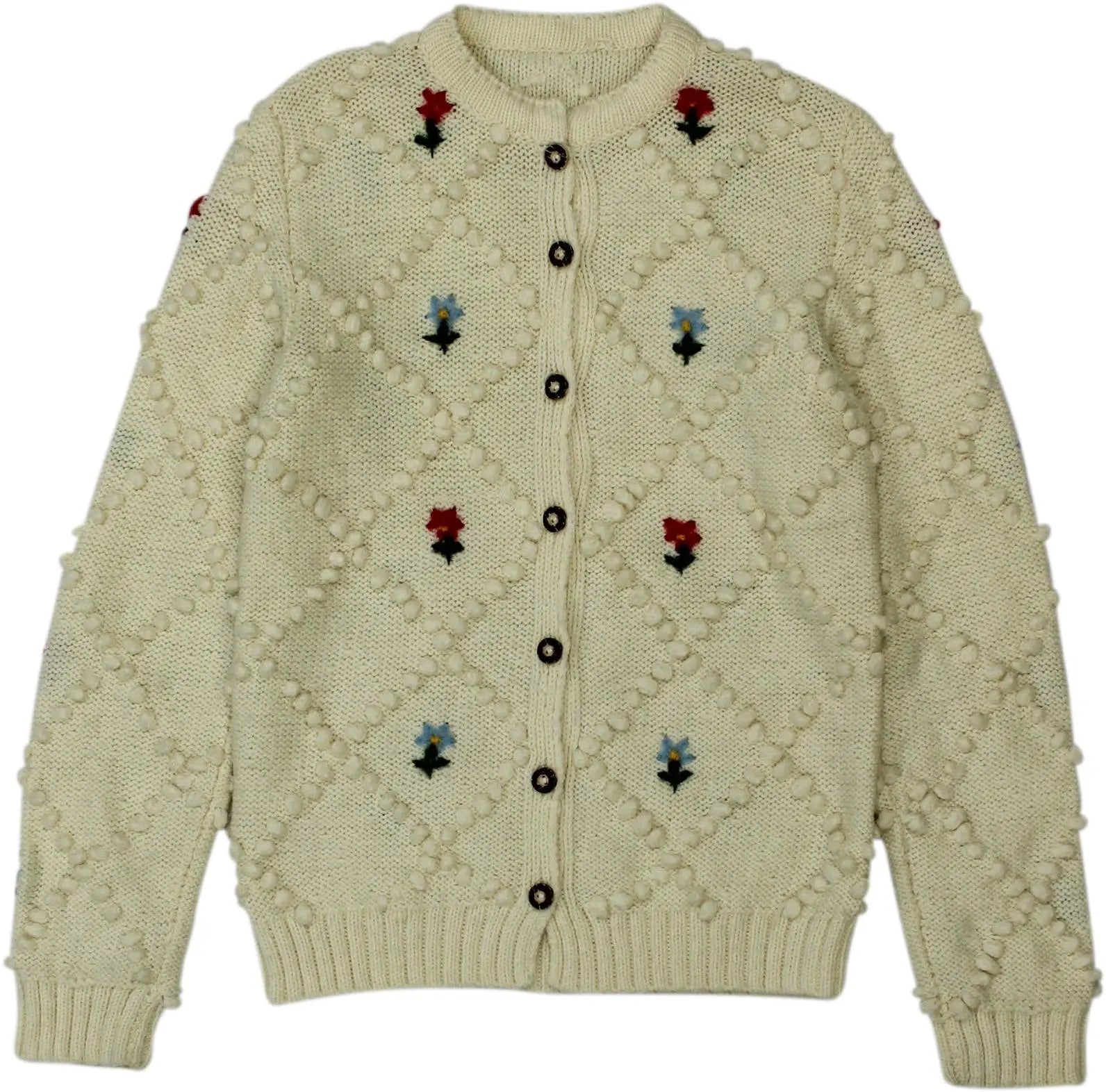 Handmade - Knitted Cardigan- ThriftTale.com - Vintage and second handclothing