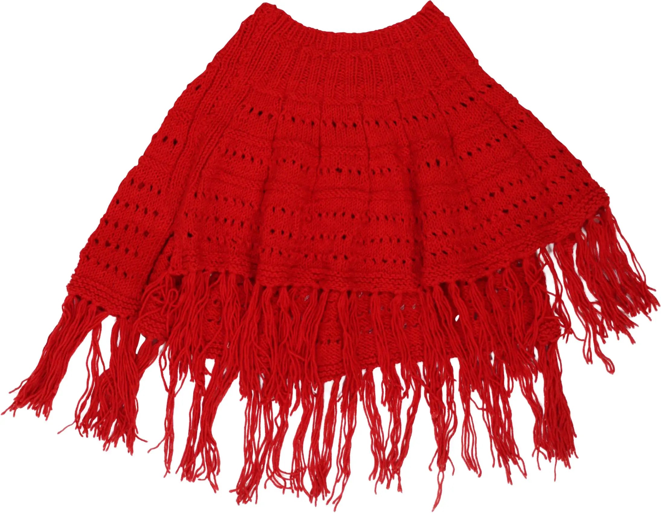 Handmade - Knitted Poncho- ThriftTale.com - Vintage and second handclothing