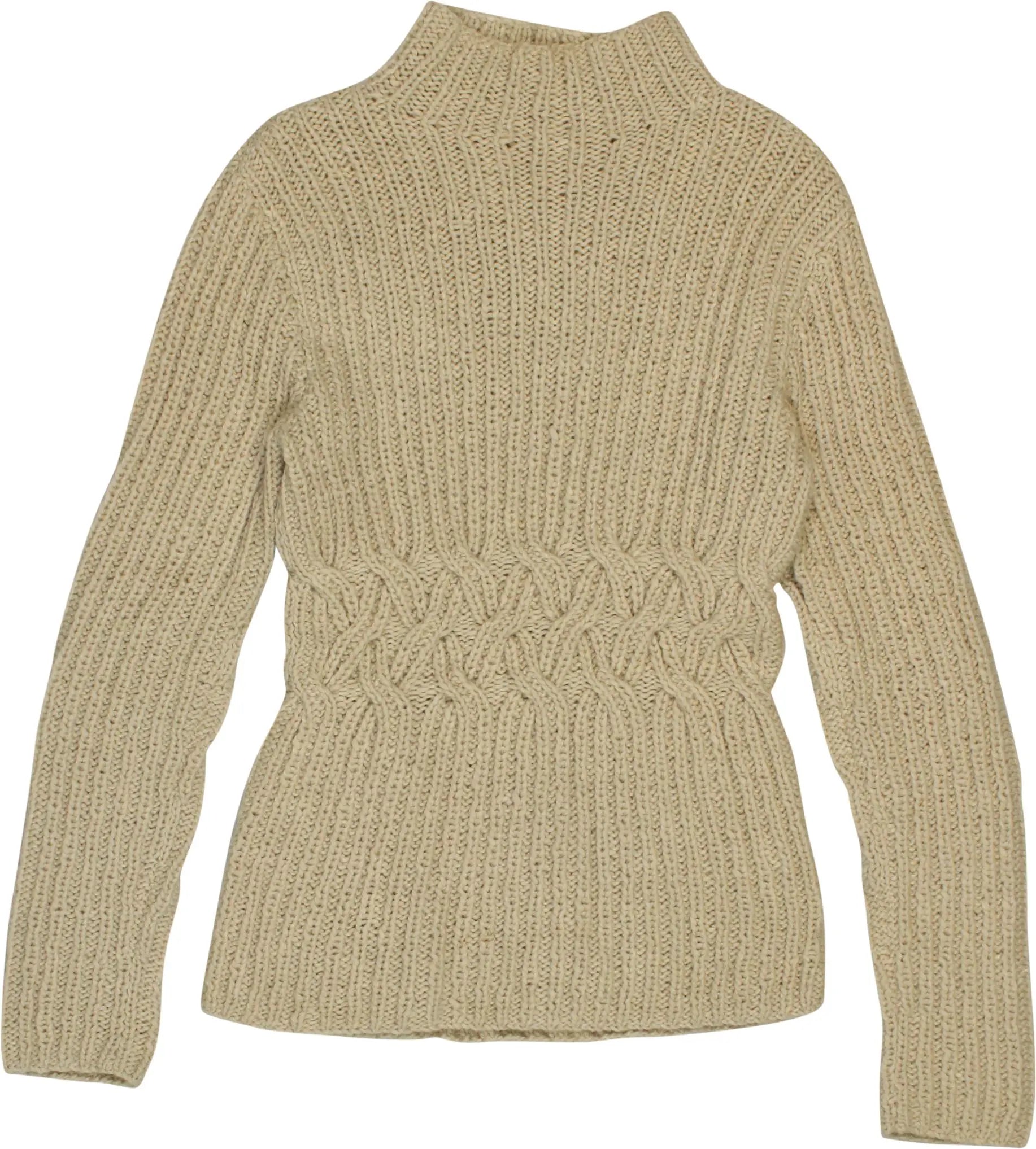 Handmade - Mock Neck Knitted Jumper- ThriftTale.com - Vintage and second handclothing