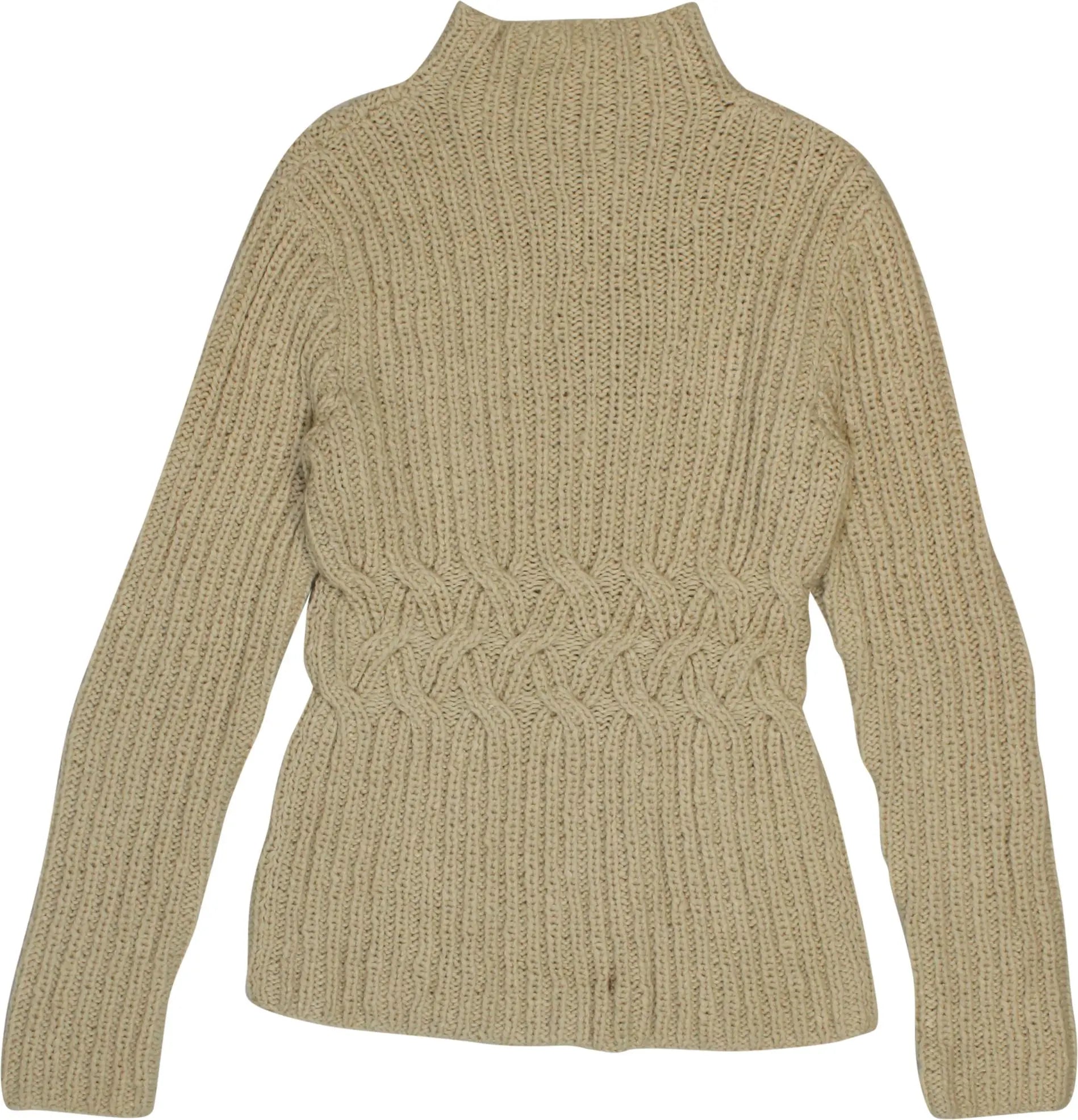Handmade - Mock Neck Knitted Jumper- ThriftTale.com - Vintage and second handclothing