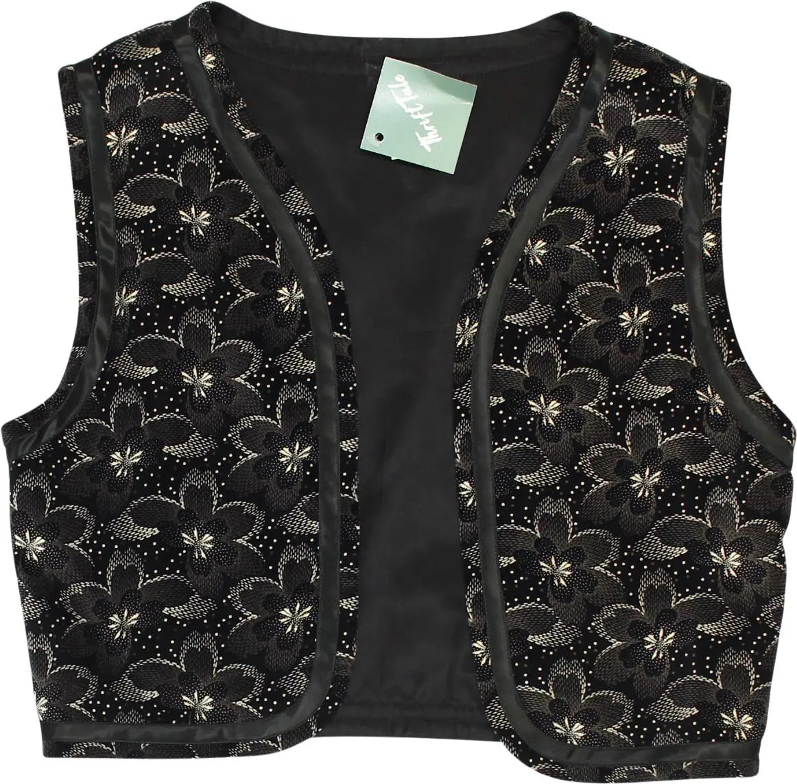 Handmade - Patterned Velvet Waistcoat- ThriftTale.com - Vintage and second handclothing