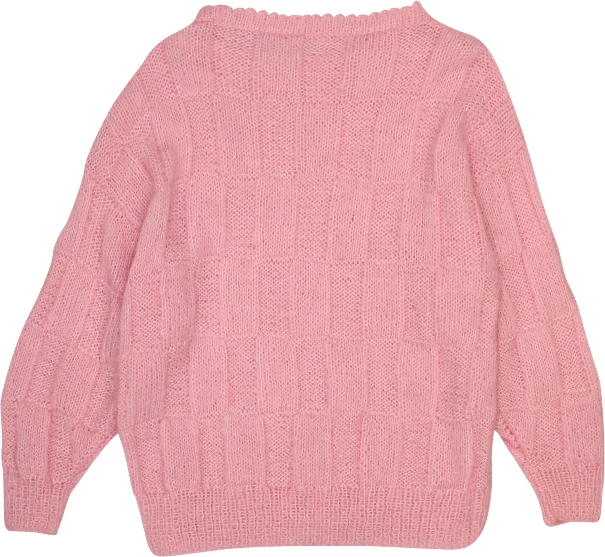 Handmade - Pink Knitted Jumper- ThriftTale.com - Vintage and second handclothing