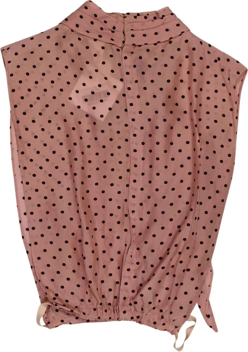 Handmade - Pink Polka Dot Blouse- ThriftTale.com - Vintage and second handclothing