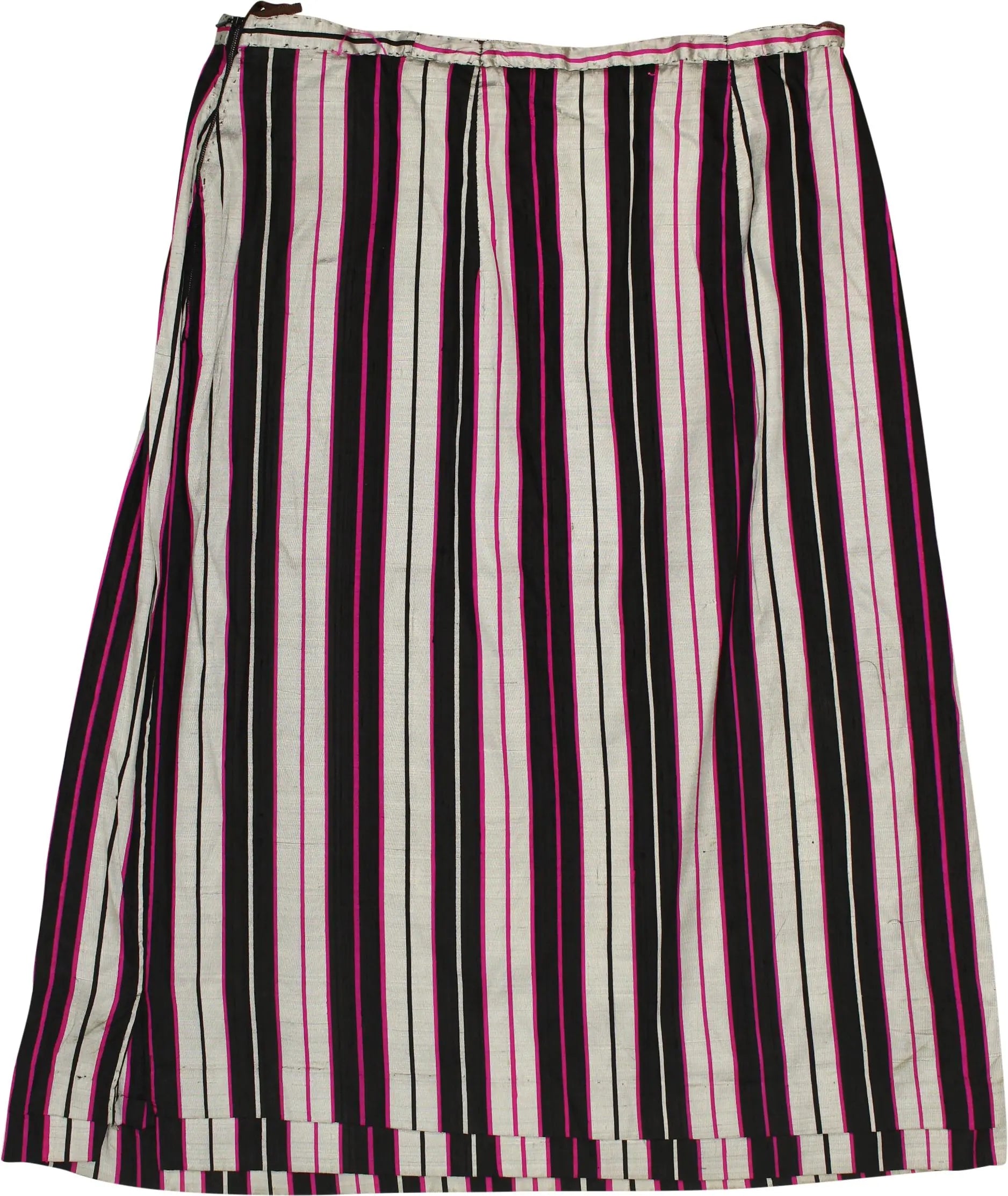 Handmade - Striped Midi Skirt- ThriftTale.com - Vintage and second handclothing