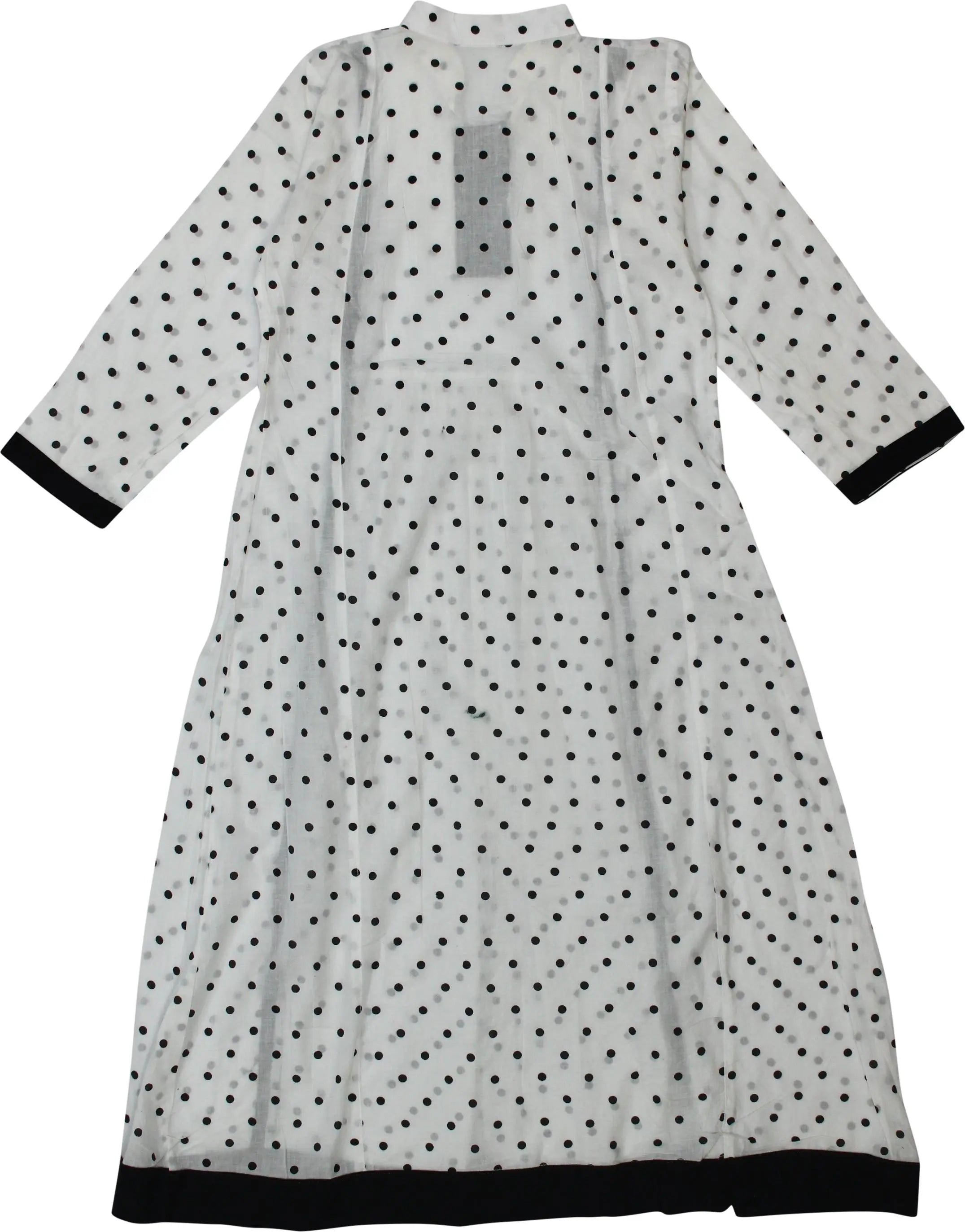 Handmade - White Polkadot Dress- ThriftTale.com - Vintage and second handclothing