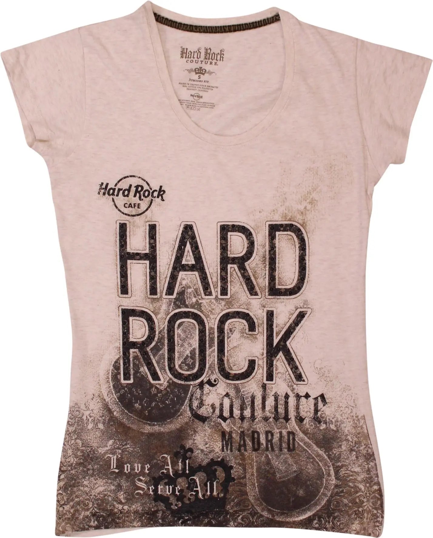Hard Rock Couture - Hard Rock Couture Madrid T-shirt- ThriftTale.com - Vintage and second handclothing