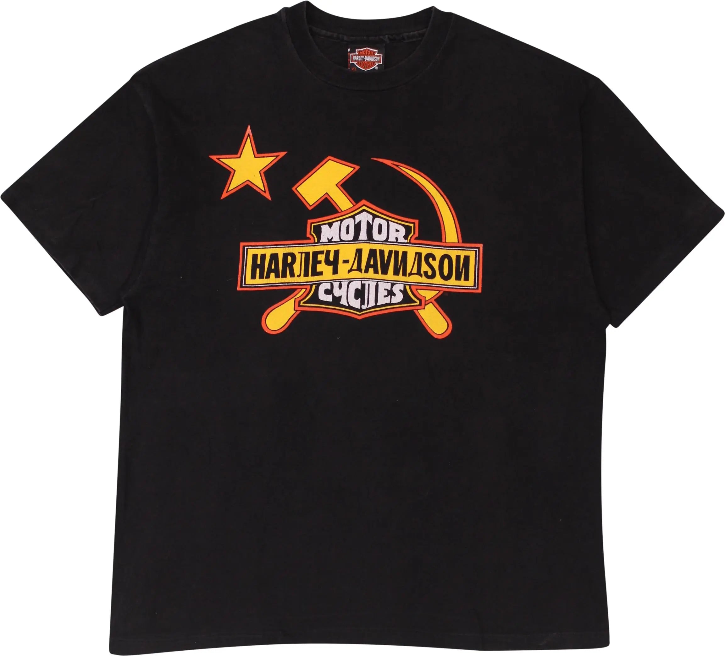 Harley Davidson - 90s Harley Davidson Russia T-shirt- ThriftTale.com - Vintage and second handclothing