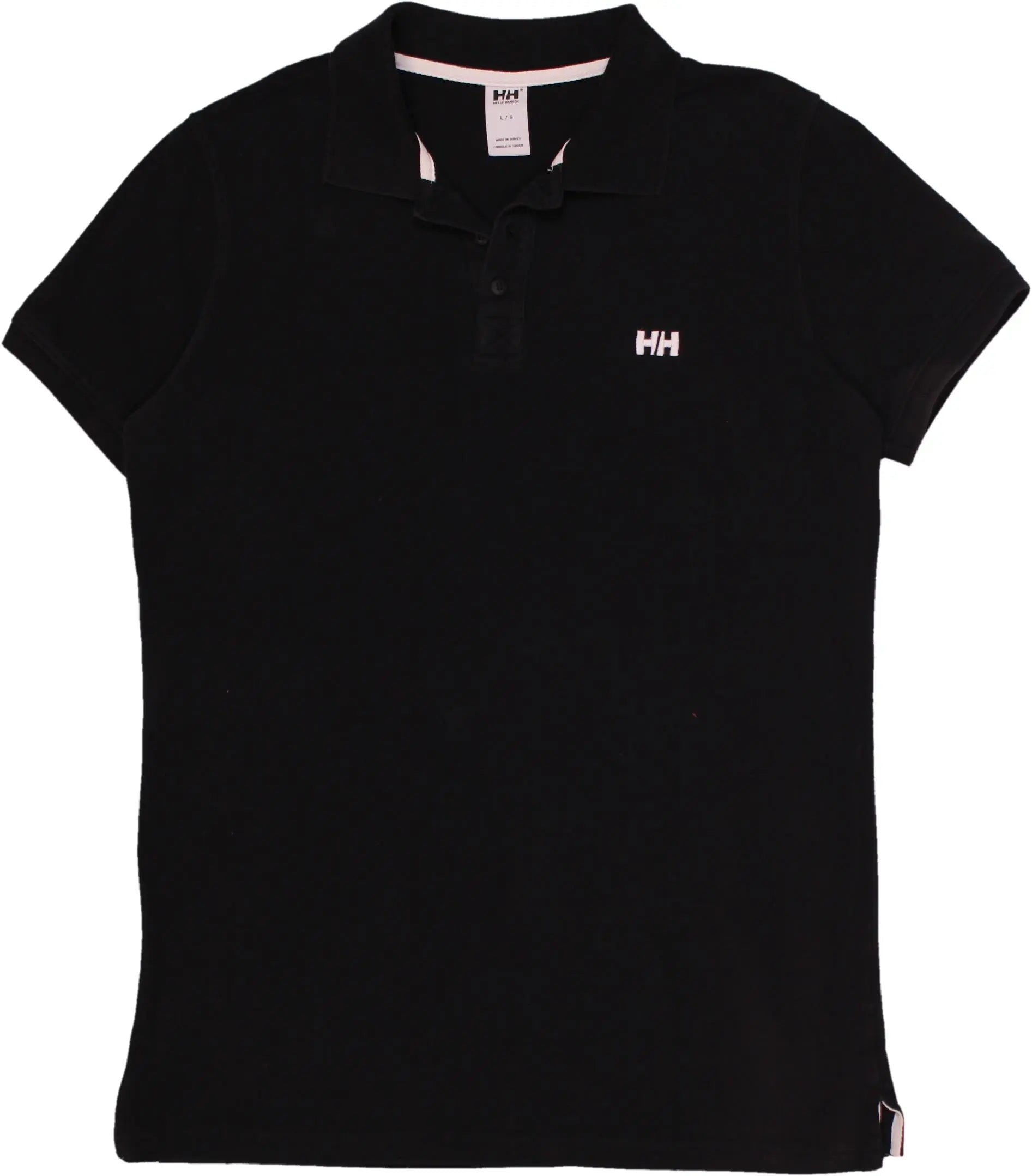 Helly Hansen - Black Polo Shirt by Helly Hansen- ThriftTale.com - Vintage and second handclothing