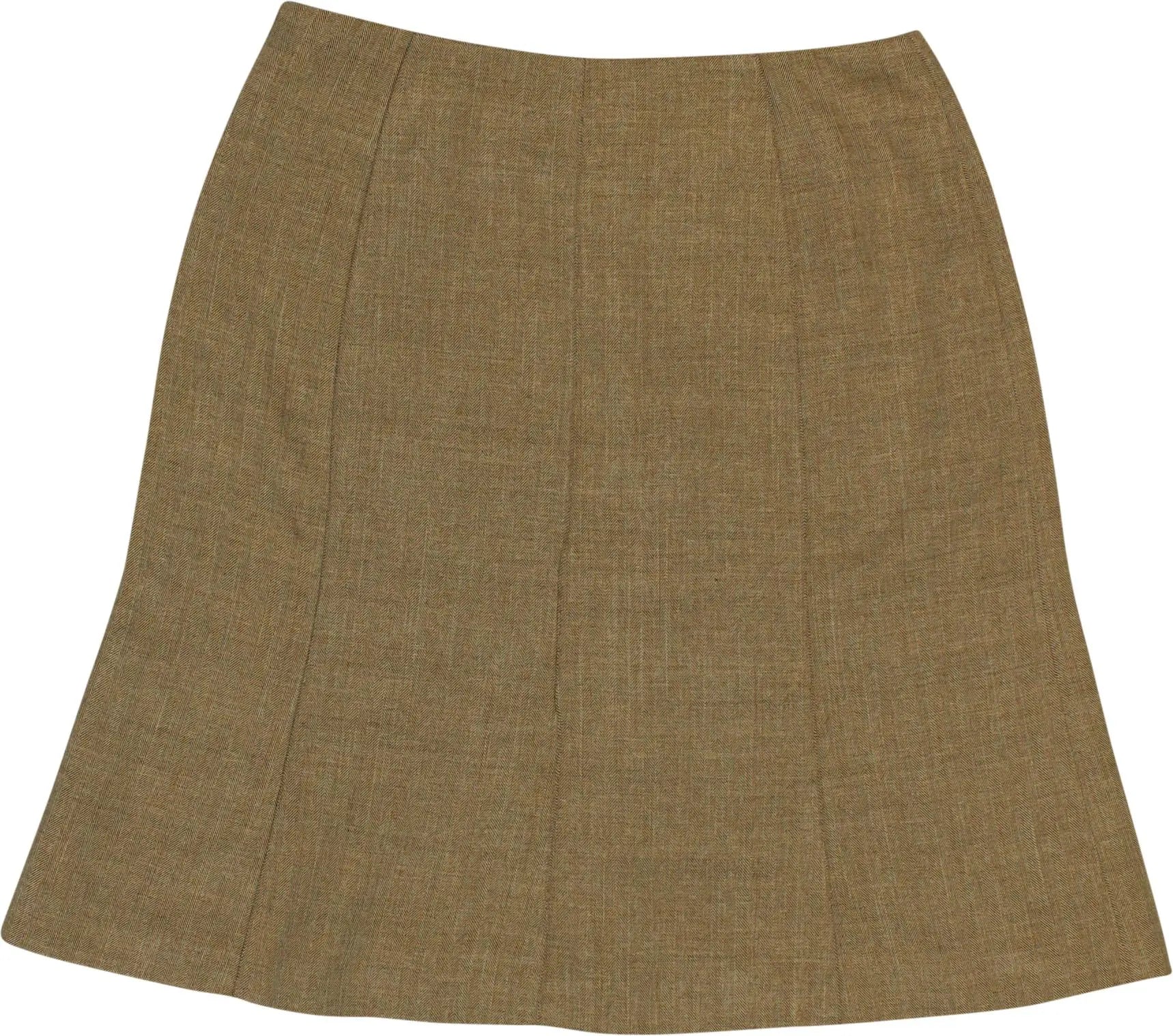 Hennes - Beige A-line skirt- ThriftTale.com - Vintage and second handclothing