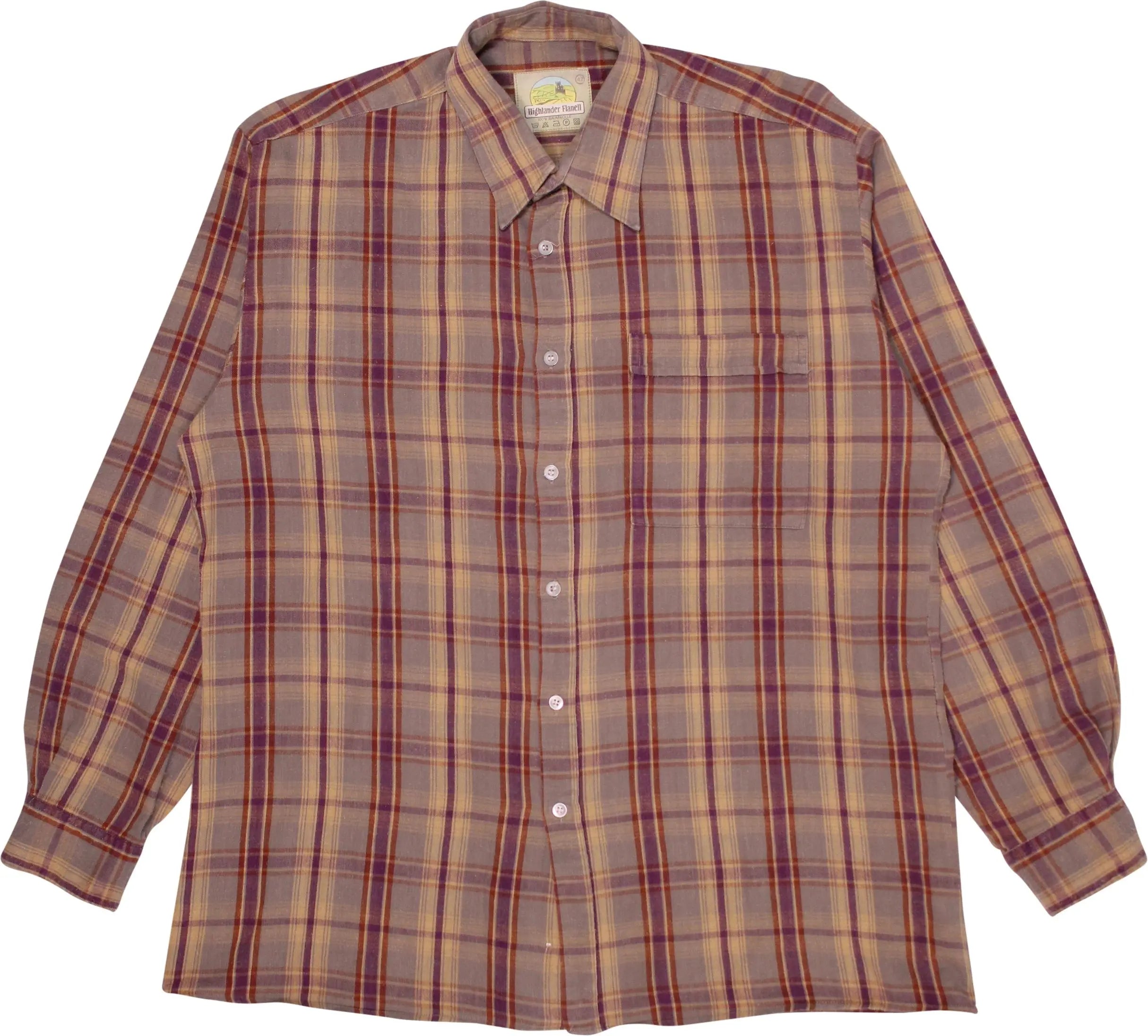 Highlander Flanell - Checkered Flannel Shirt- ThriftTale.com - Vintage and second handclothing