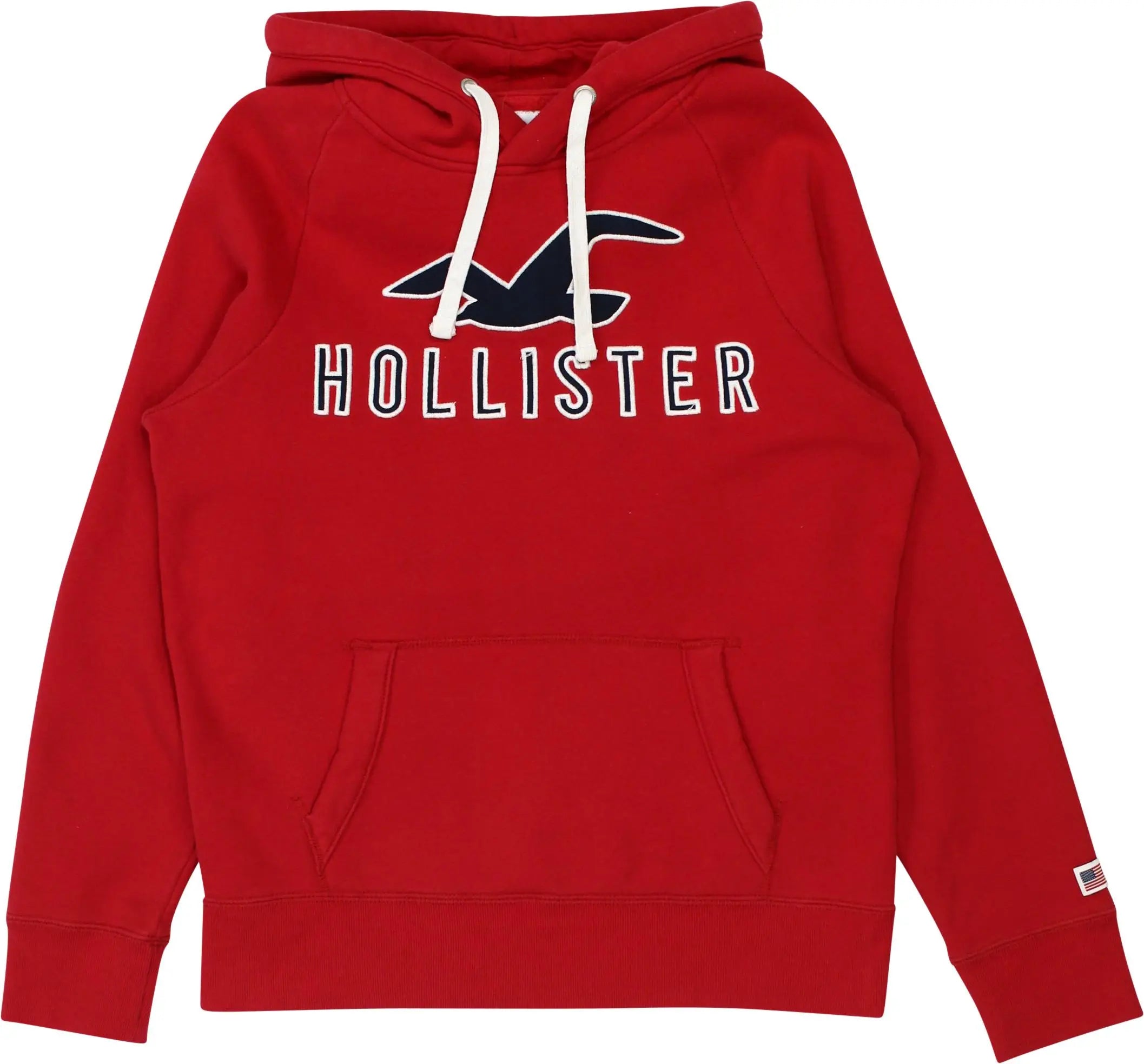 Holister - Red Hoodie by Hollister- ThriftTale.com - Vintage and second handclothing