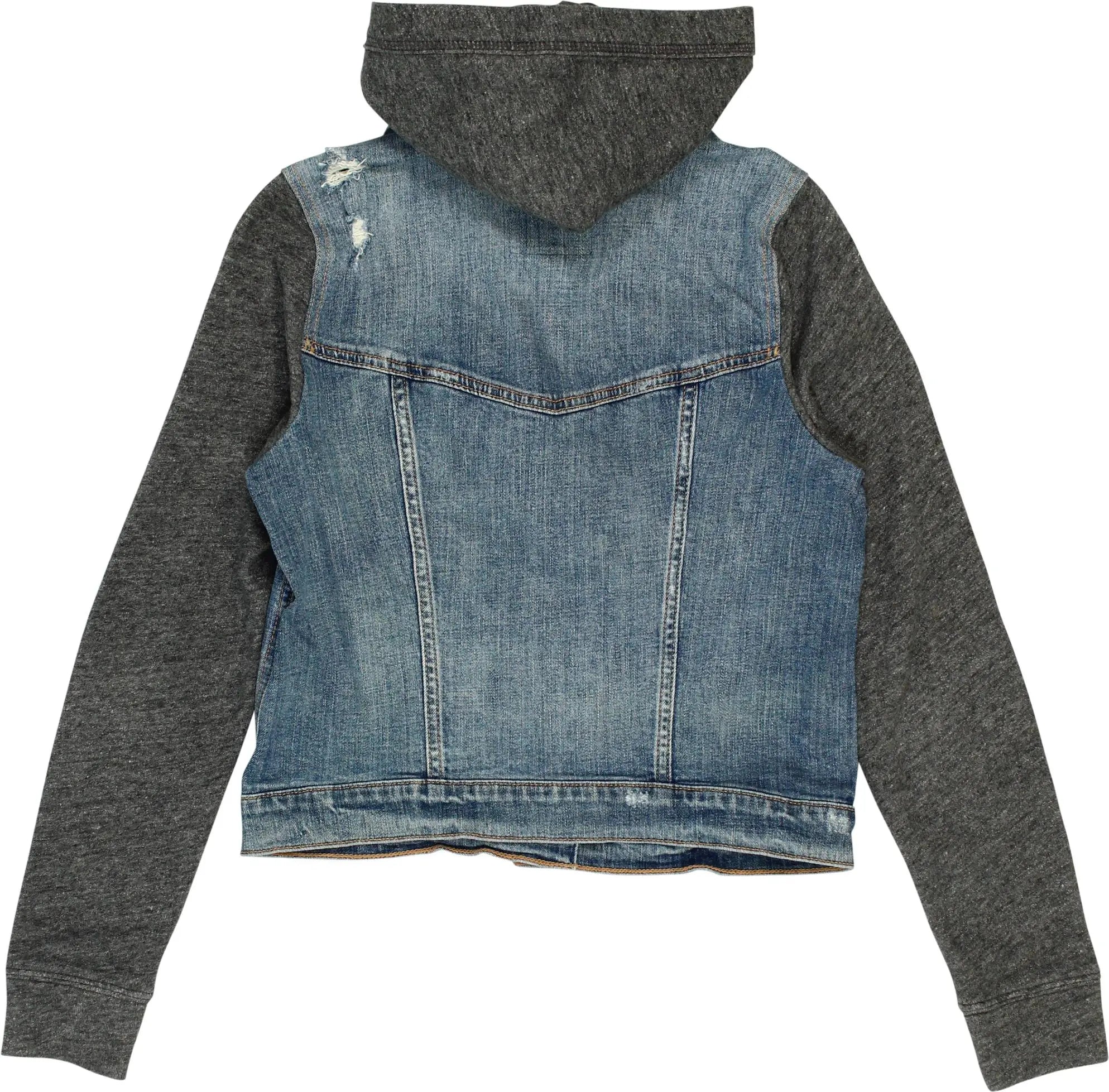 Hollister hooded clearance denim jacket womens