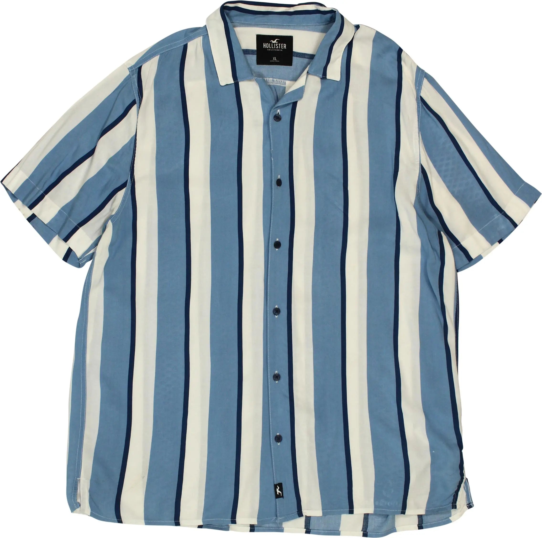 Hollister - Striped Short Sleeve Shirt- ThriftTale.com - Vintage and second handclothing